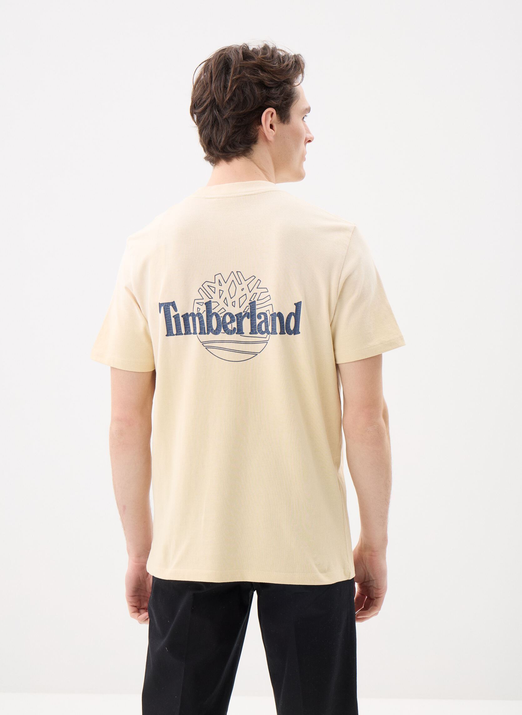 Tee-shirts manches courtes Sunfaded Back Tree Logo Graphic Hw Tee homme beige Timberland Tee-shirts manches courtes Sunfaded Back Tree Logo Graphic Hw Tee homme beige PUTTY