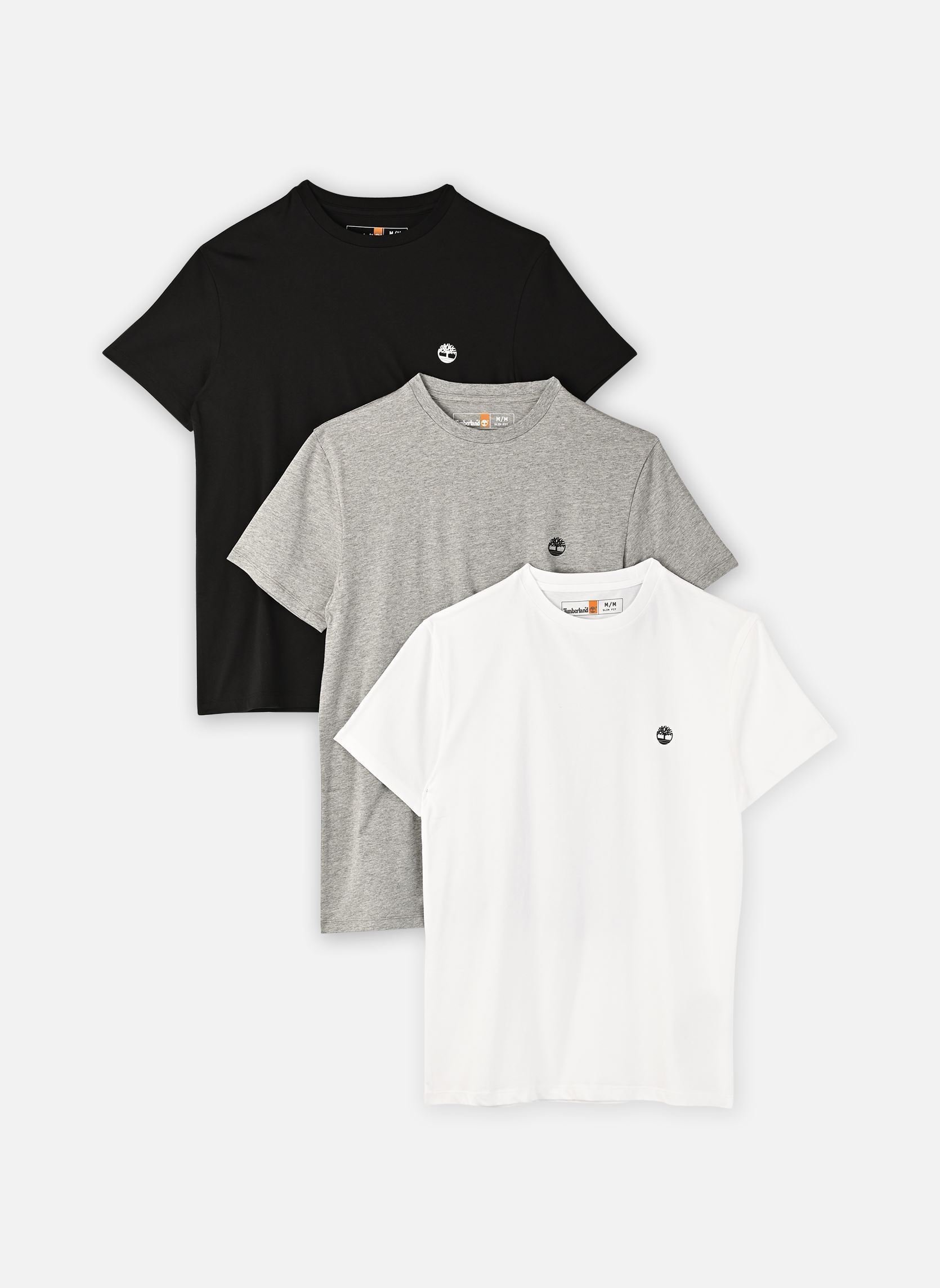 T shirt Timberland SS 3xPack Basic Jersey Crew Tee Slim EU - vue 2
