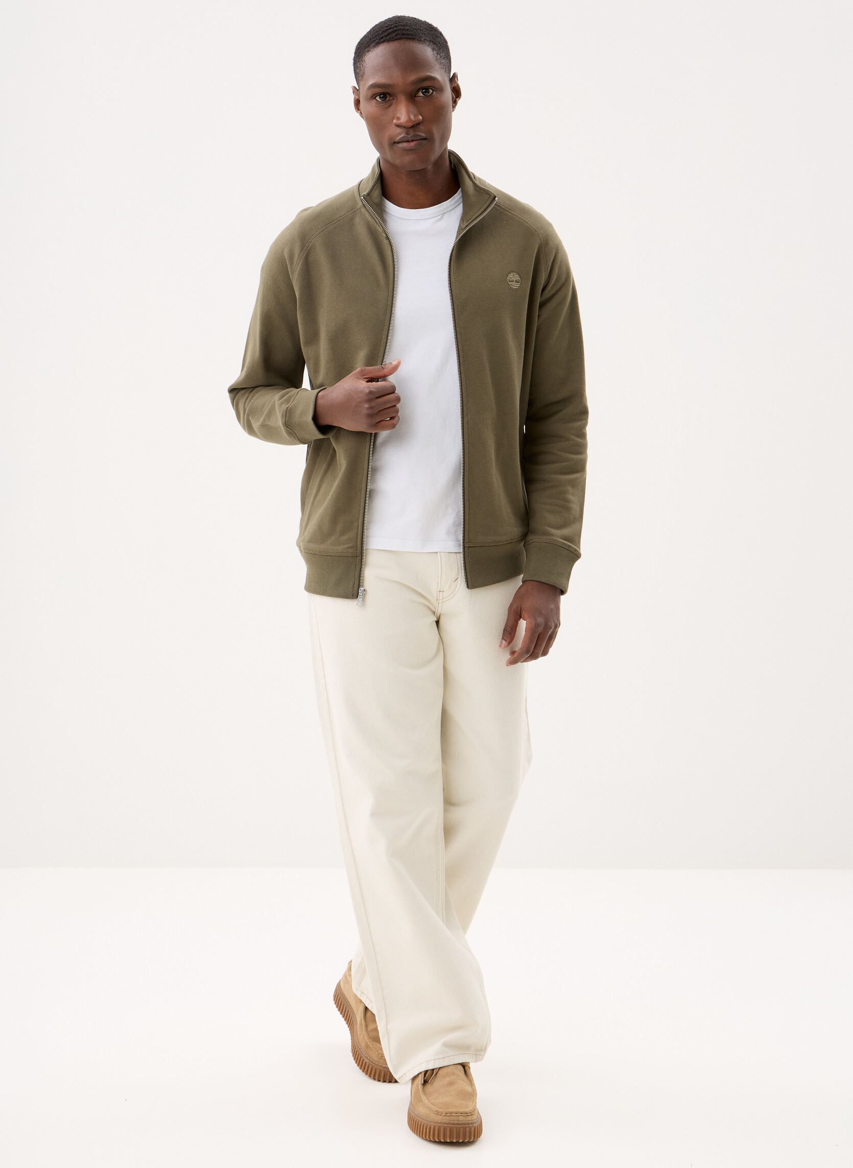 Sweaters met rits Exeter River Full Zip Sweatshirt heren groen Timberland Sweaters met rits Exeter River Full Zip Sweatshirt heren groen LEAF GREEN-CASSEL EARTH