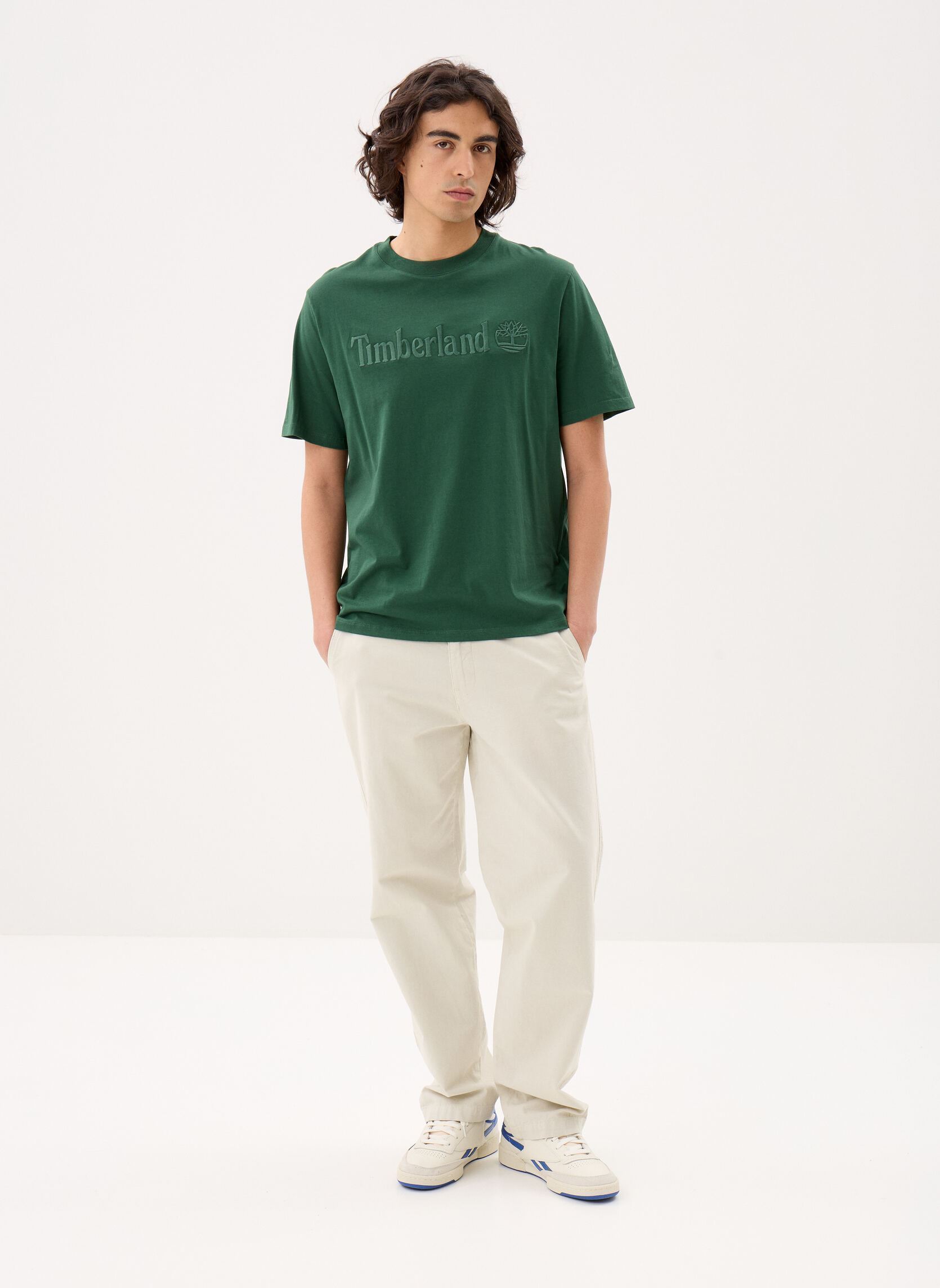Kurzarm-T-Shirts Hampthon Short Sleeve Tee herren grün Timberland Kurzarm-T-Shirts Hampthon Short Sleeve Tee herren grün PINENEEDLE
