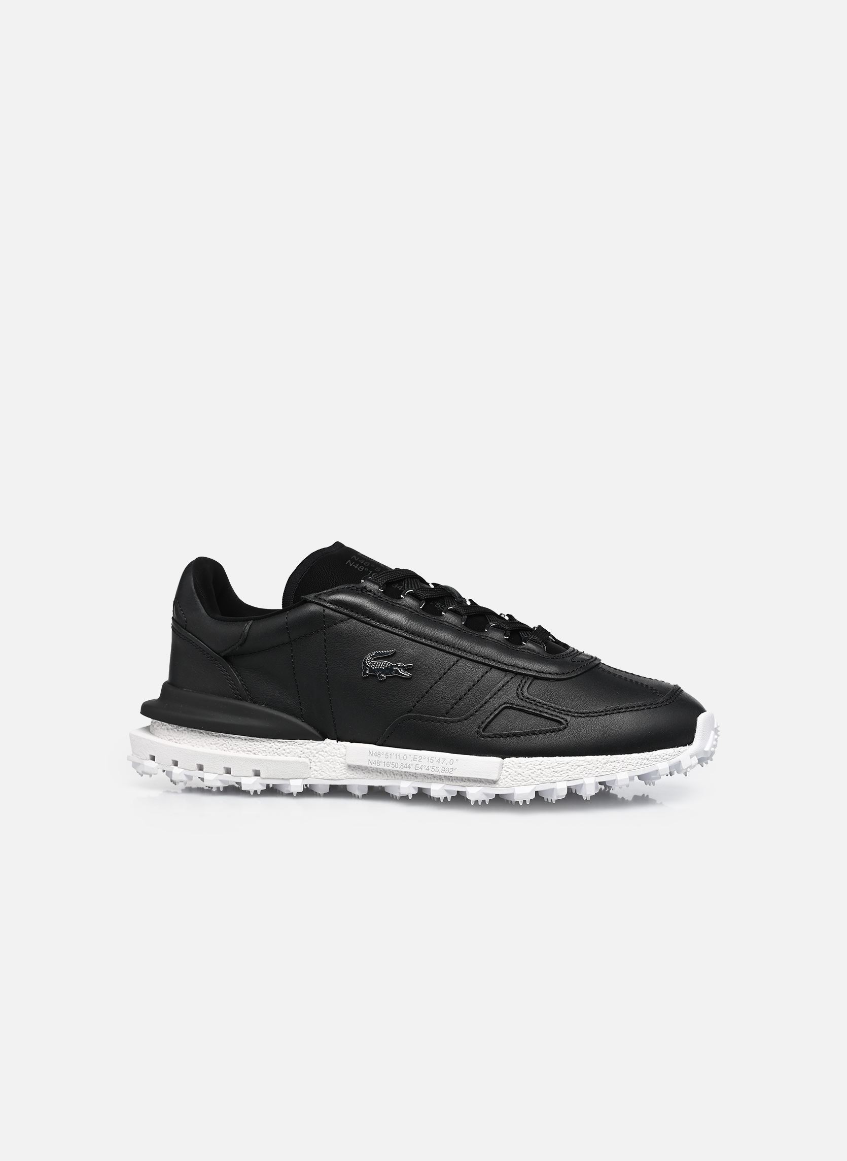 Hardloopschoenen ELITE ACTIVE LEATHER heren zwart Lacoste Hardloopschoenen ELITE ACTIVE LEATHER heren zwart BLK/WHT