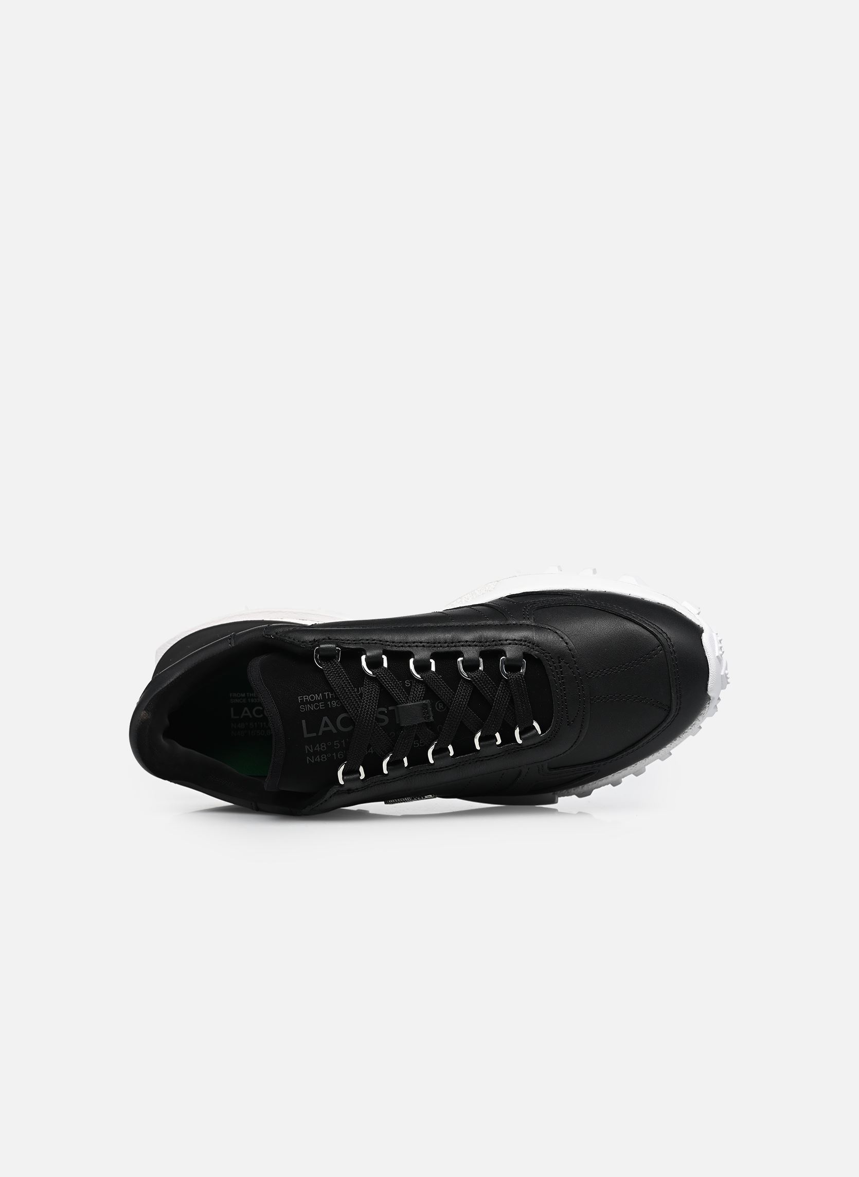 Hardloopschoenen ELITE ACTIVE LEATHER heren zwart Lacoste Hardloopschoenen ELITE ACTIVE LEATHER heren zwart BLK/WHT