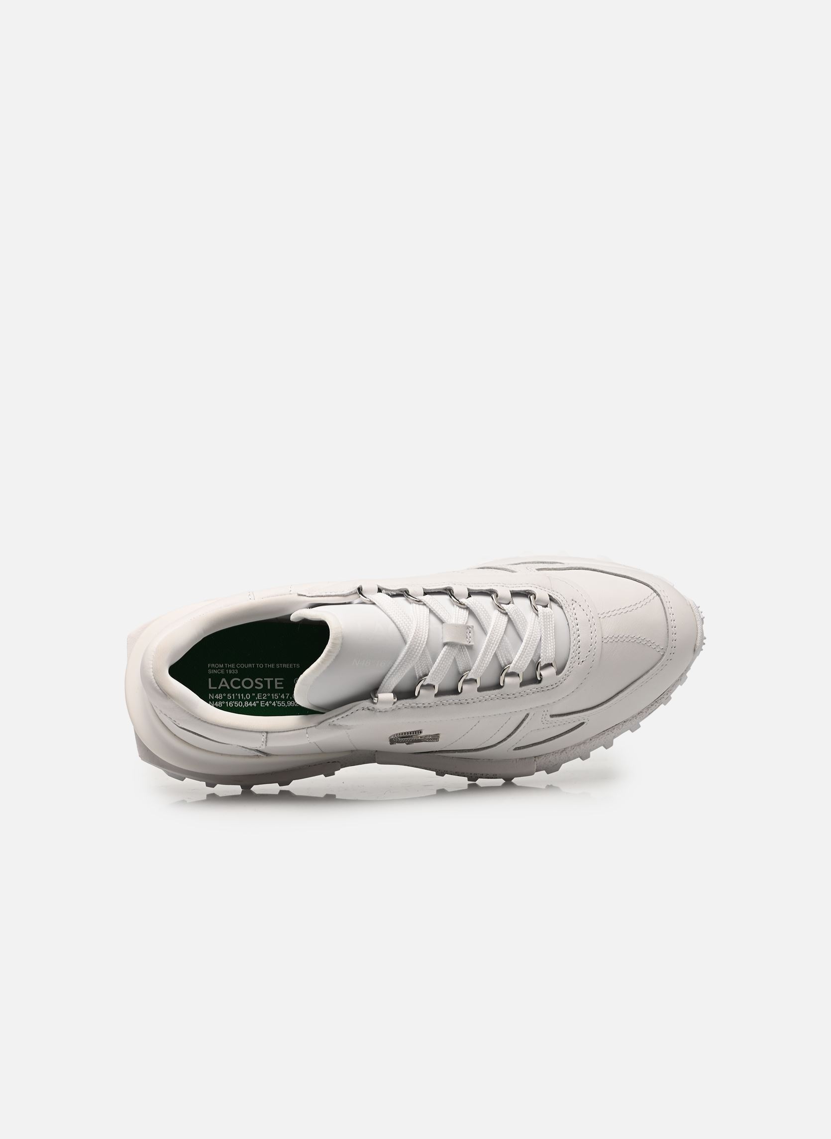 Hardloopschoenen ELITE ACTIVE LEATHER heren wit Lacoste Hardloopschoenen ELITE ACTIVE LEATHER heren wit WHT/WHT