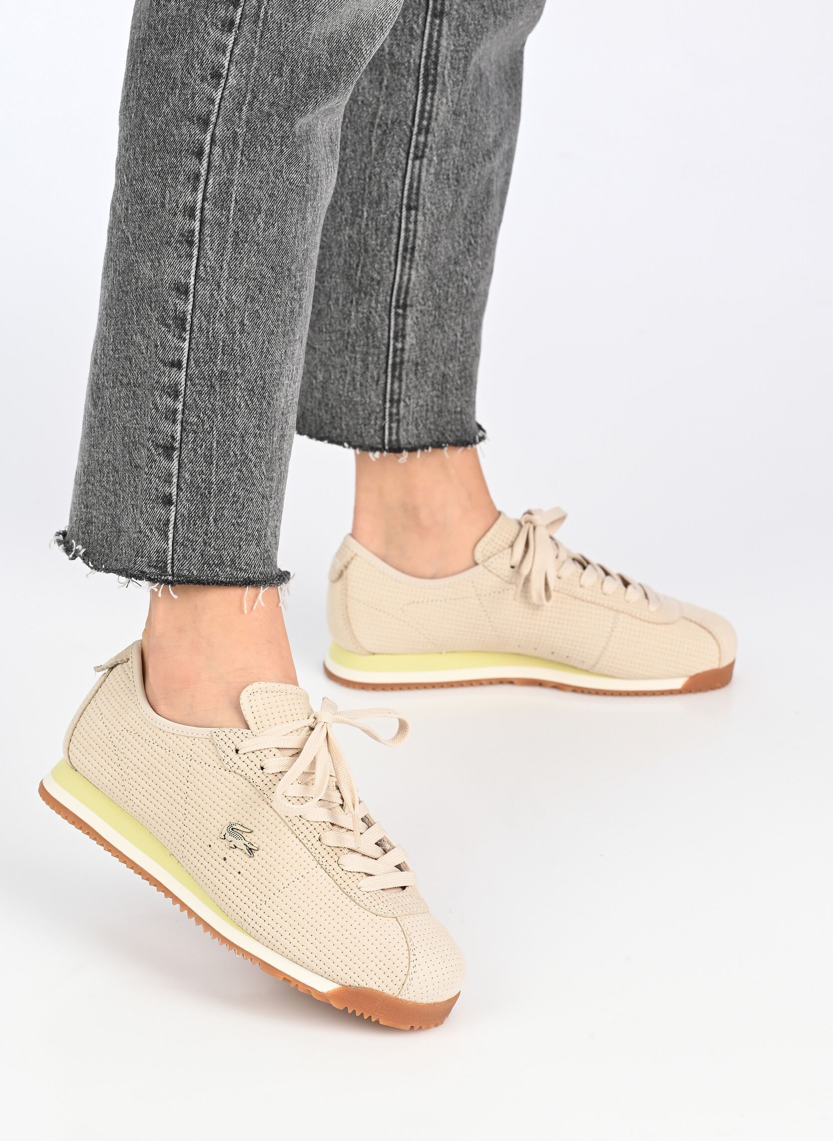 Sneaker CLUB LOW W damen beige Lacoste Sneaker CLUB LOW W damen beige Off Wht/Gum