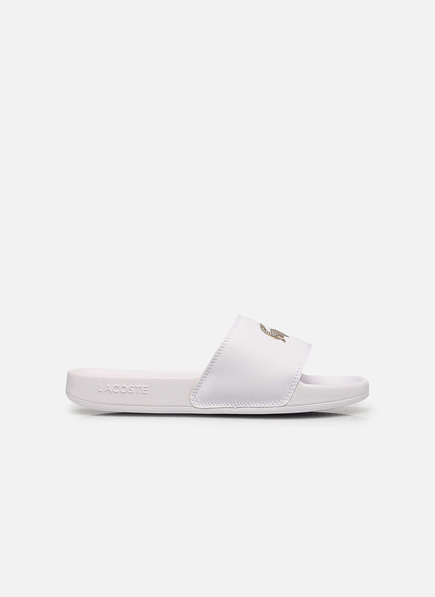 Pantoletten und Clogs SERVE SLIDE 0.0 W damen weiß Lacoste Pantoletten und Clogs SERVE SLIDE 0.0 W damen weiß WHT/BRZ