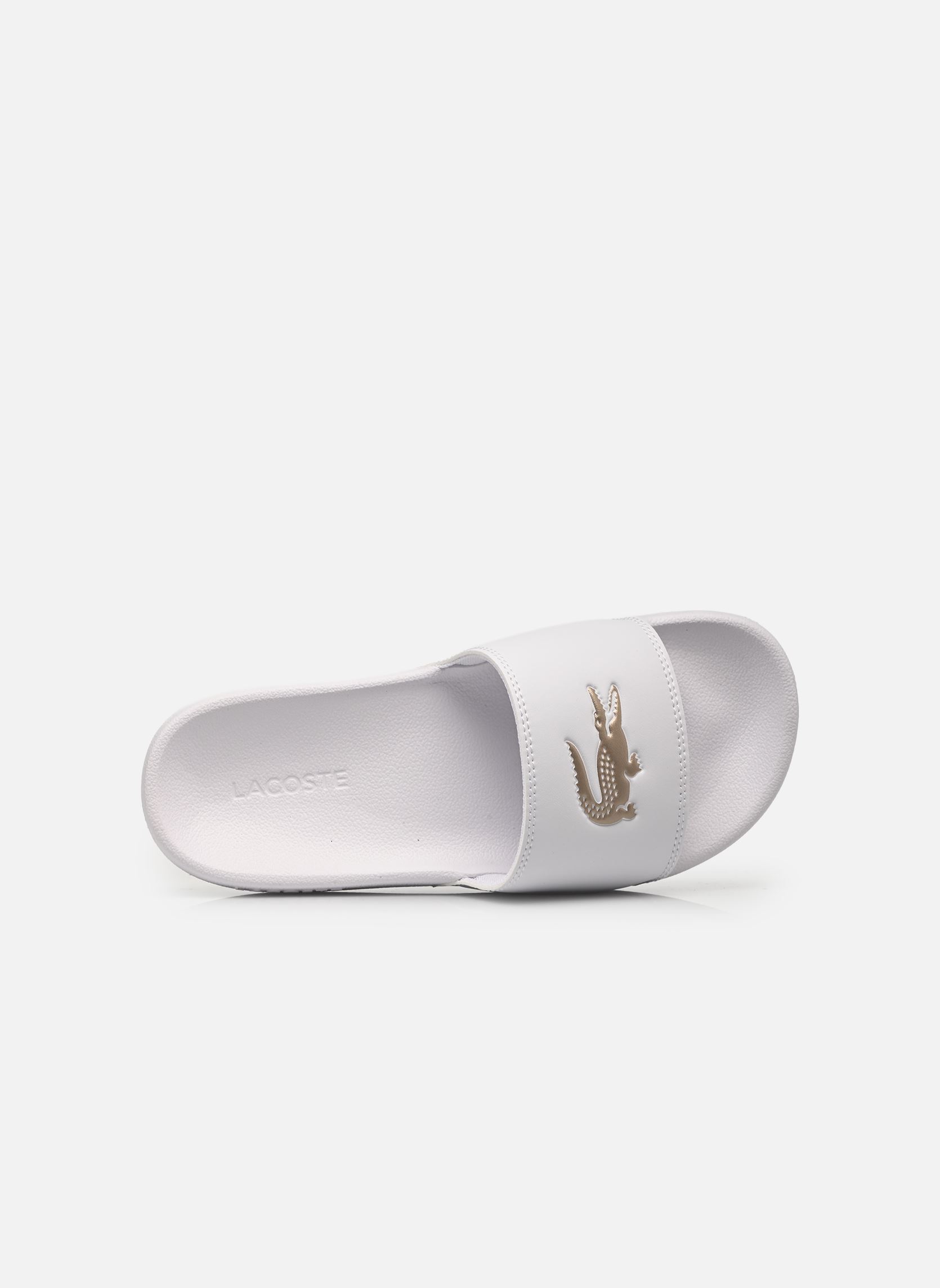 Pantoletten und Clogs SERVE SLIDE 0.0 W damen weiß Lacoste Pantoletten und Clogs SERVE SLIDE 0.0 W damen weiß WHT/BRZ