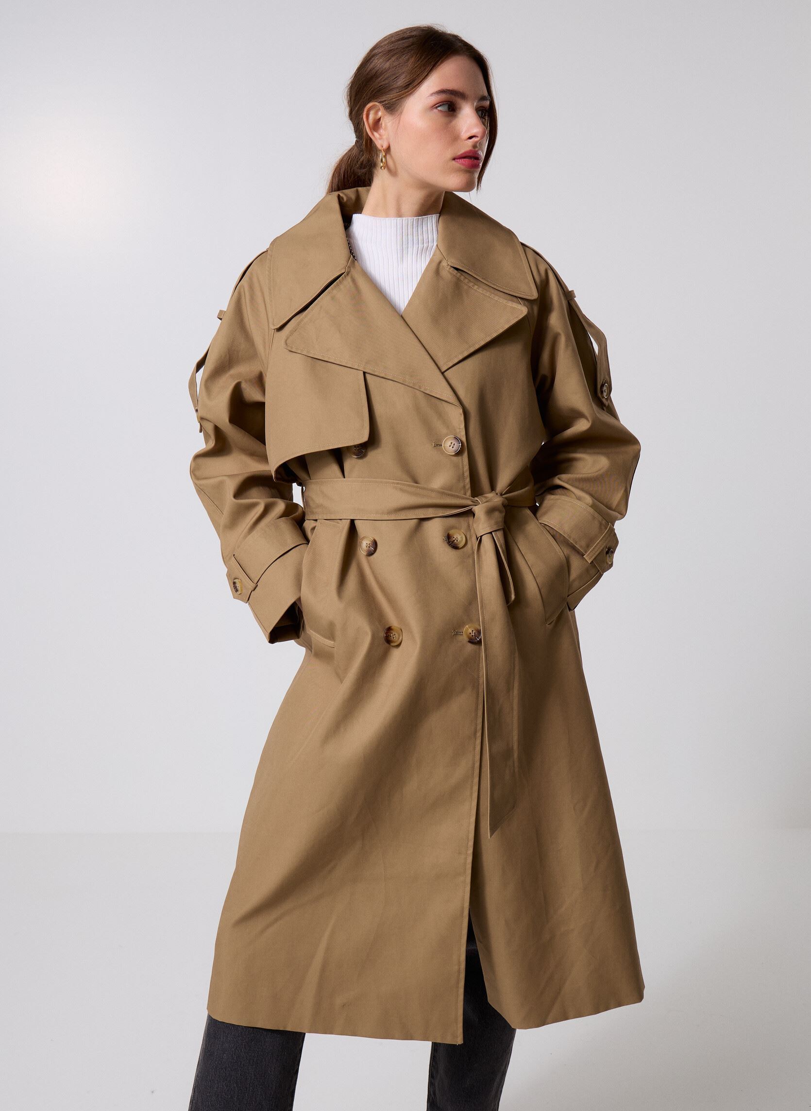 Trenchcoats Enzo - Trench dames bruin Suncoo Trenchcoats Enzo - Trench dames bruin Camel
