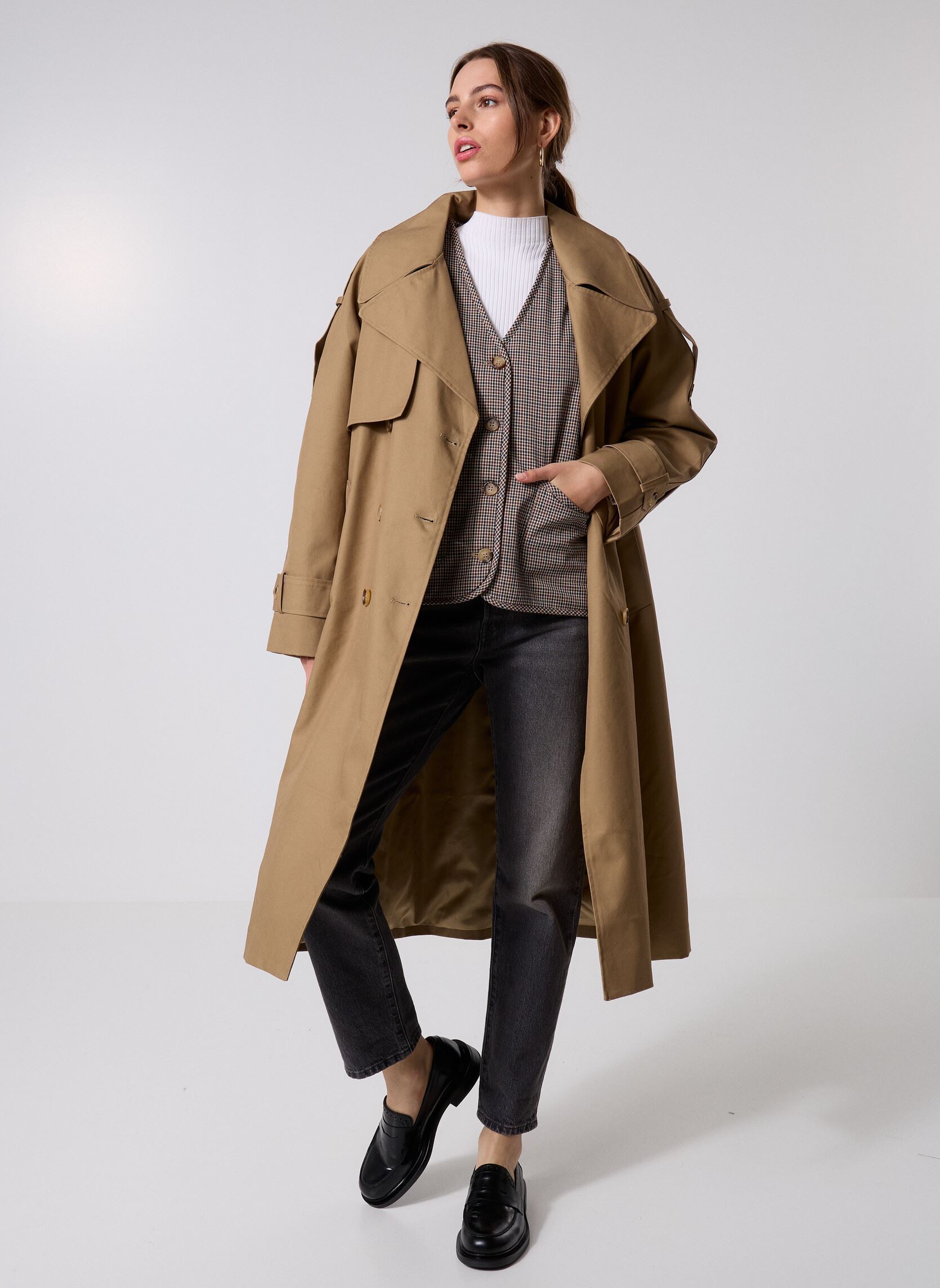 Trenchcoats Enzo - Trench dames bruin Suncoo Trenchcoats Enzo - Trench dames bruin Camel