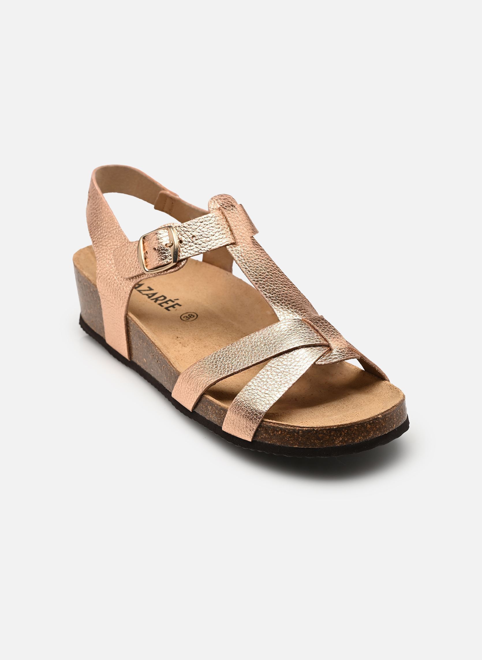 Keil- und Plateausandalen TEODORA damen silber Nazarée Footcare Keil- und Plateausandalen TEODORA damen silber Or Rose