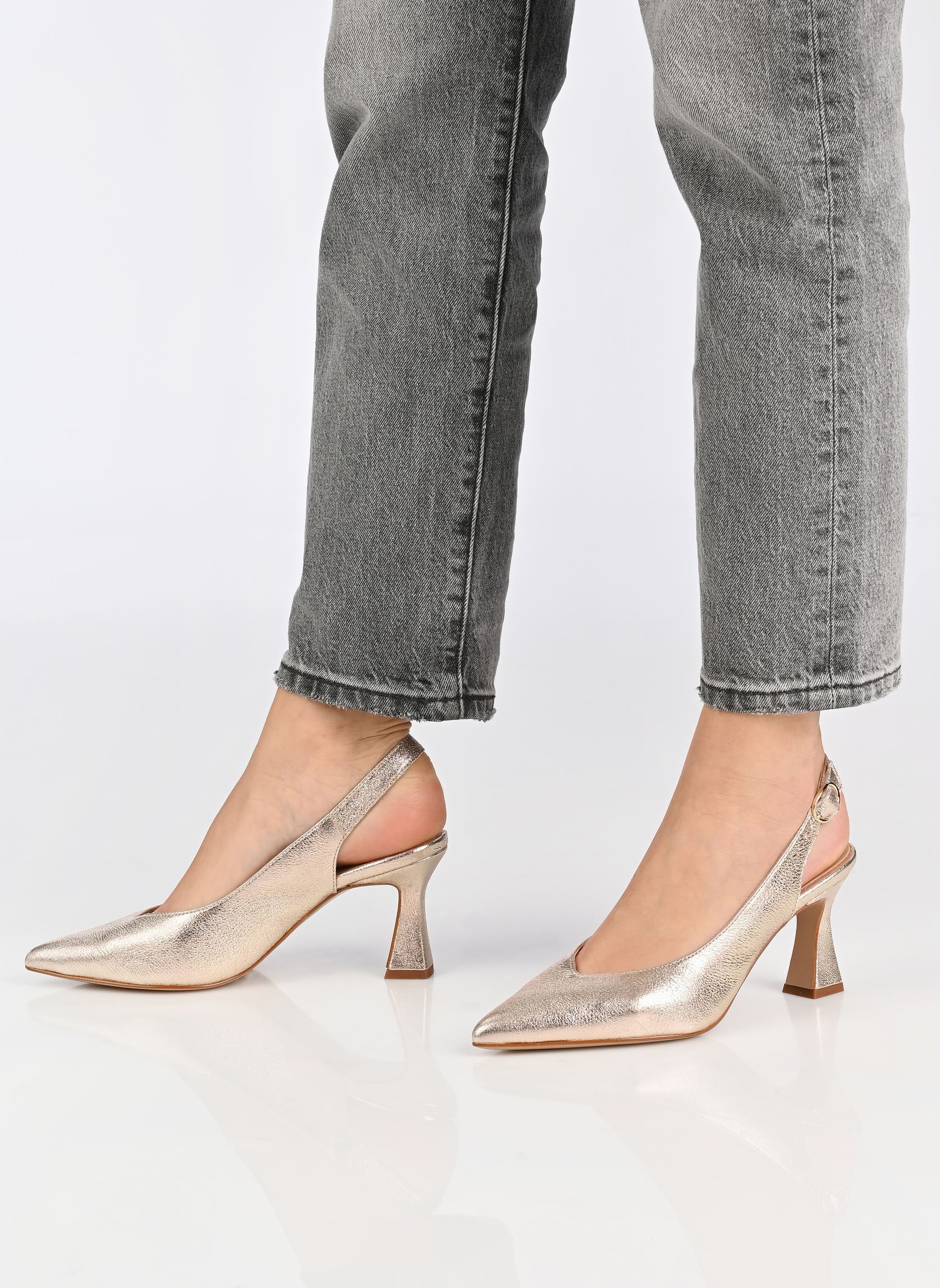 Slingback pumps DAFFIE dames goud en brons Bocage Slingback pumps DAFFIE dames goud en brons Dore