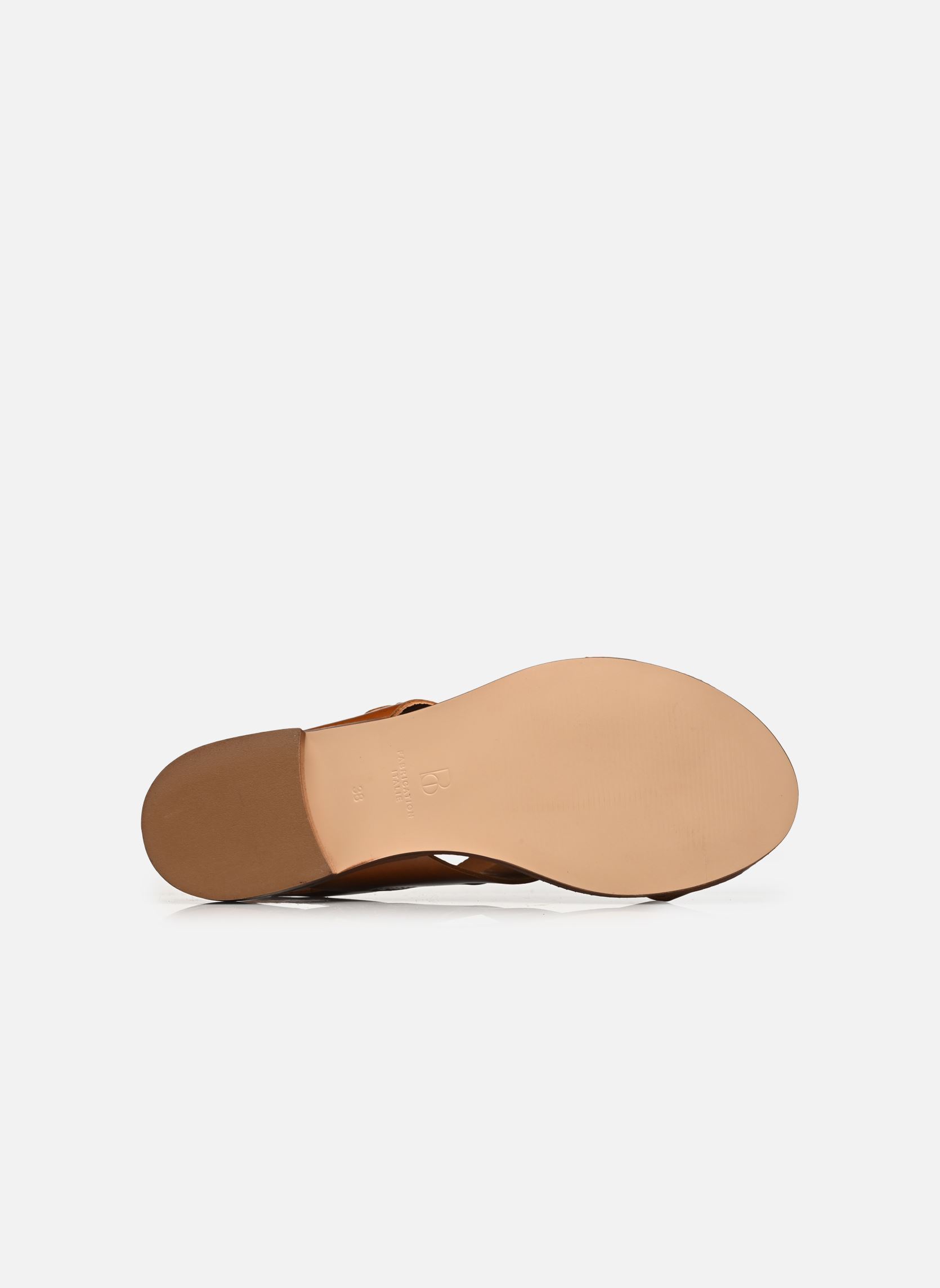 Platte sandalen NOELIA dames bruin Bocage Platte sandalen NOELIA dames bruin Camel
