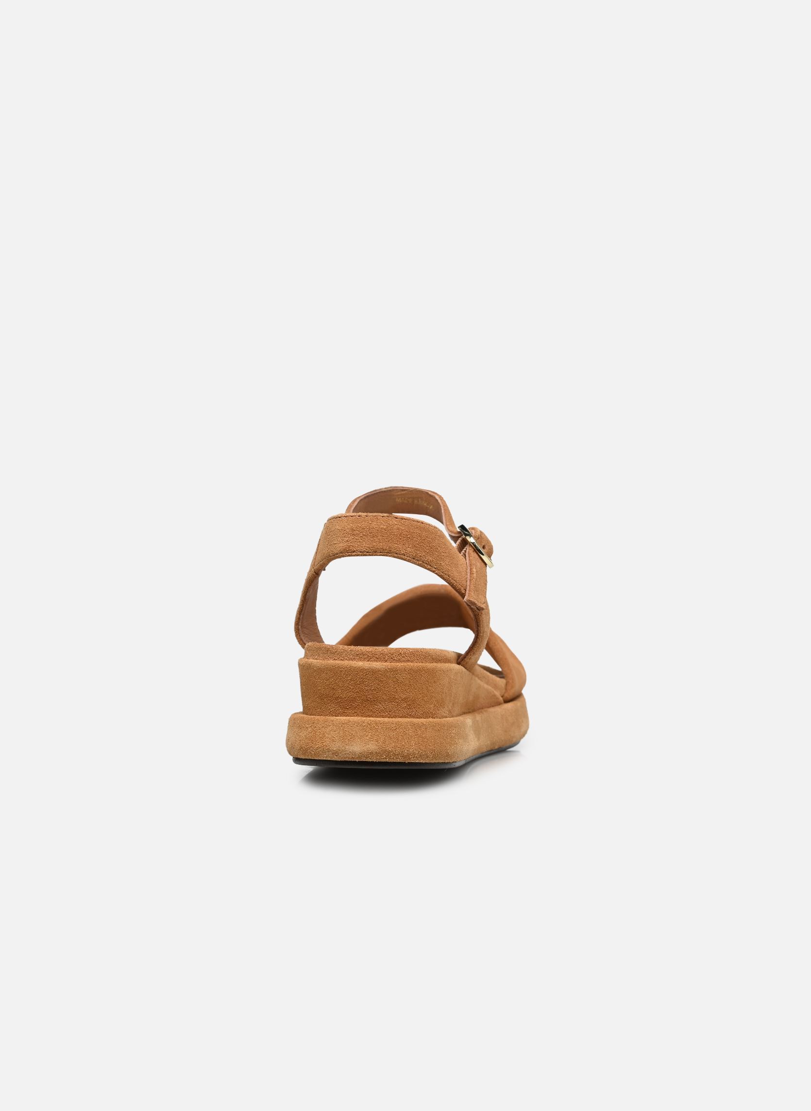 Sandales compensées et plateformes REBECCA femme marron Bocage Sandales compensées et plateformes REBECCA femme marron Camel