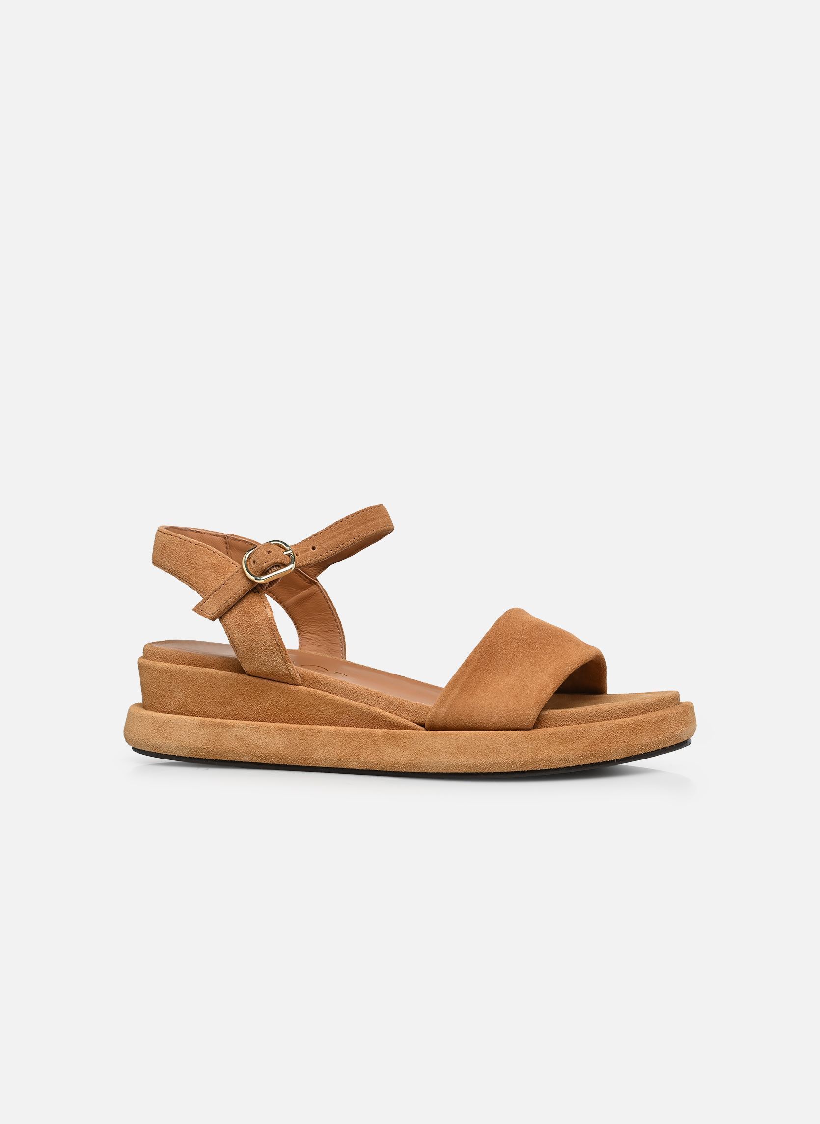 Sandales compensées et plateformes REBECCA femme marron Bocage Sandales compensées et plateformes REBECCA femme marron Camel