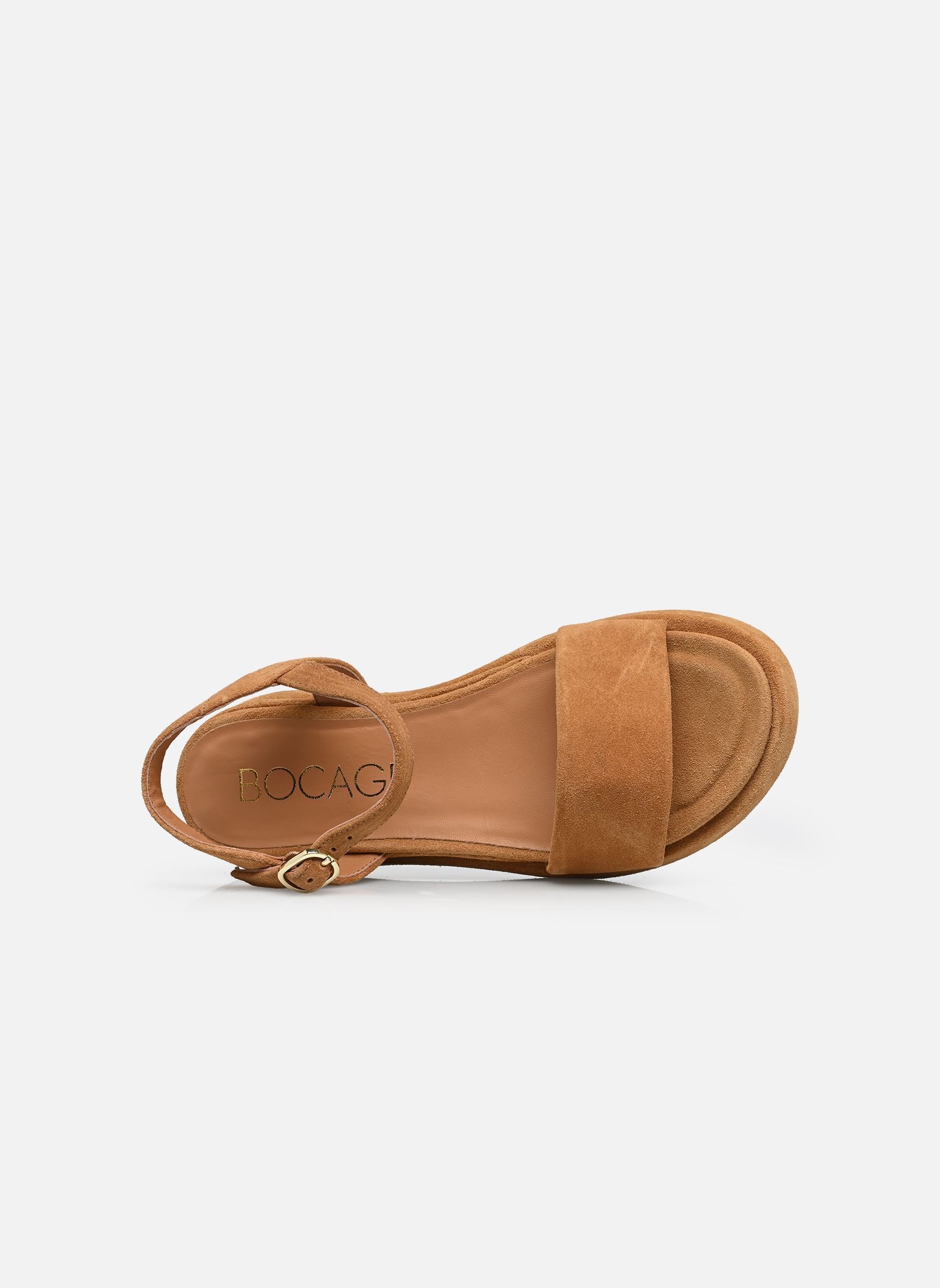 Sandales compensées et plateformes REBECCA femme marron Bocage Sandales compensées et plateformes REBECCA femme marron Camel