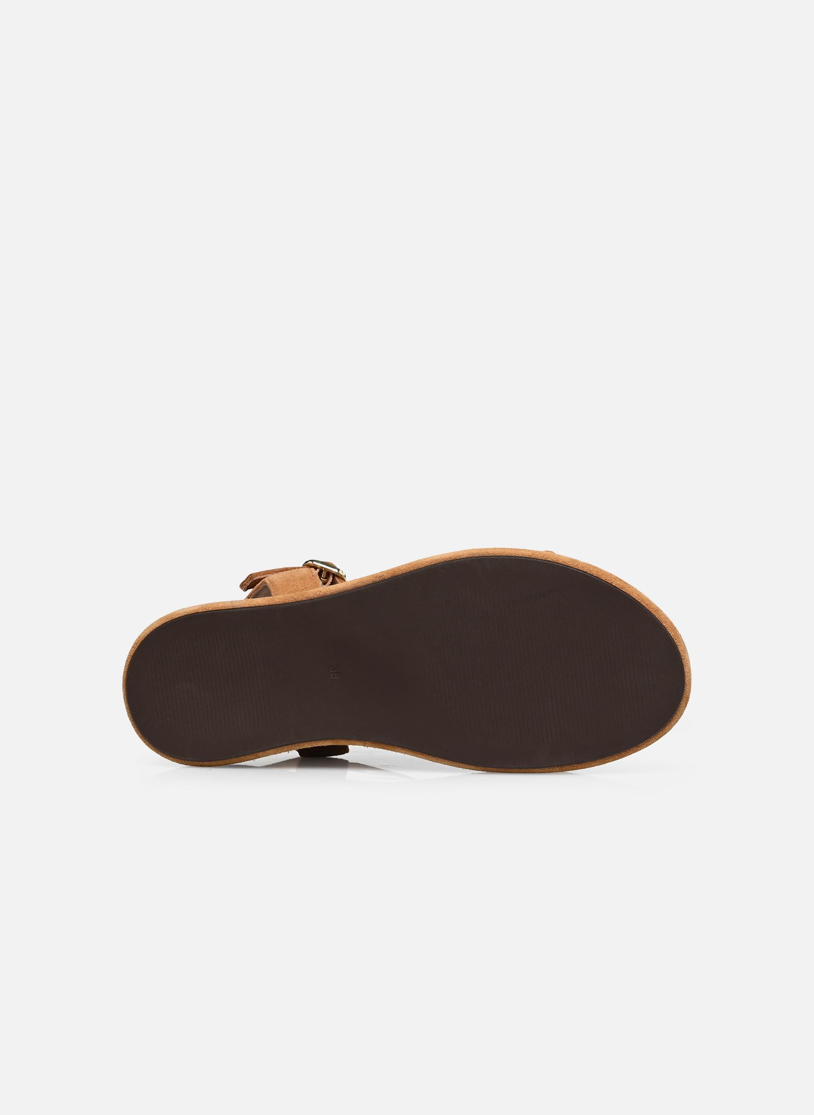Sandales compensées et plateformes REBECCA femme marron Bocage Sandales compensées et plateformes REBECCA femme marron Camel