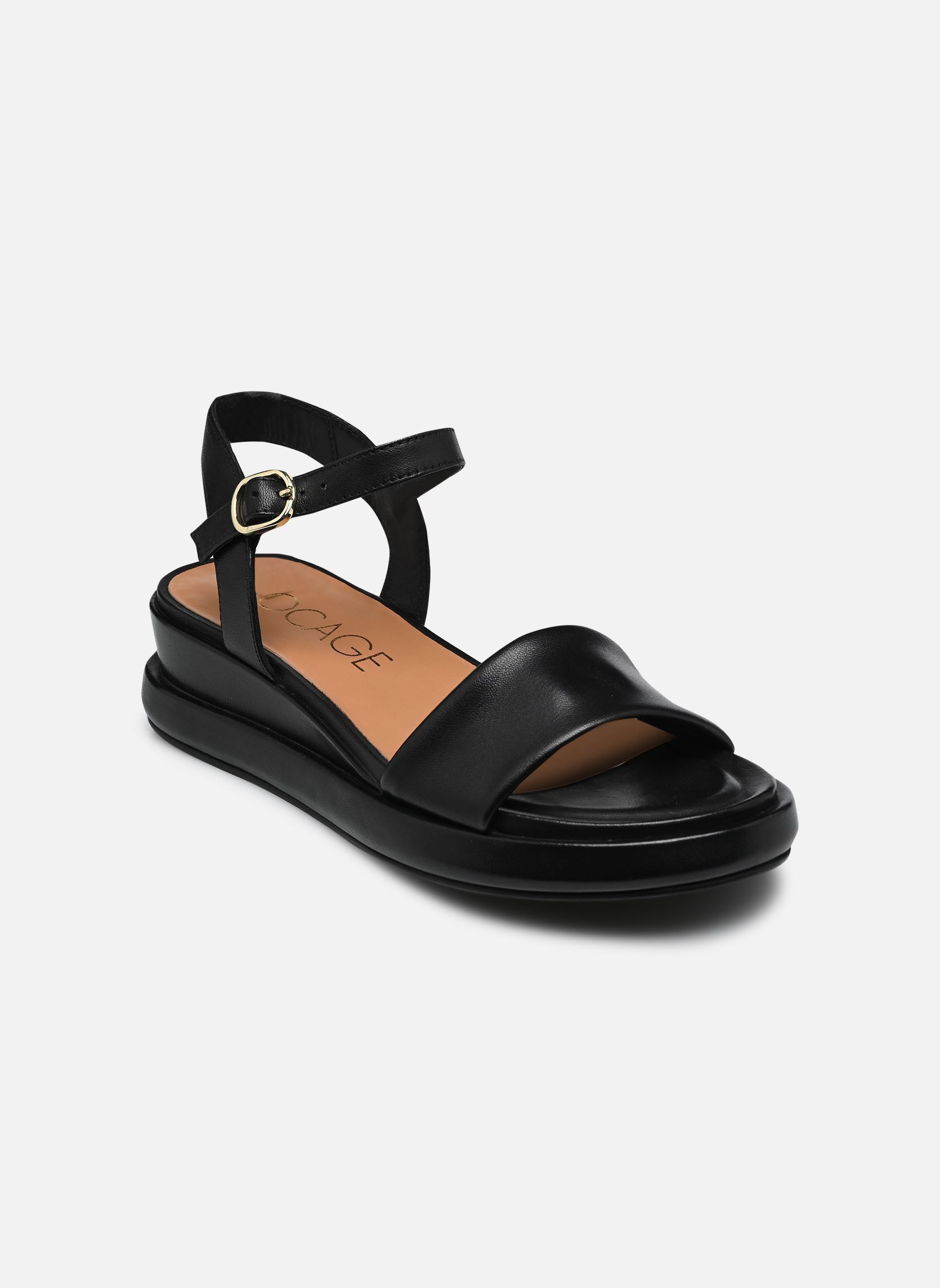 Sandales compensées et plateformes REBECCA femme noir Bocage Sandales compensées et plateformes REBECCA femme noir Noir