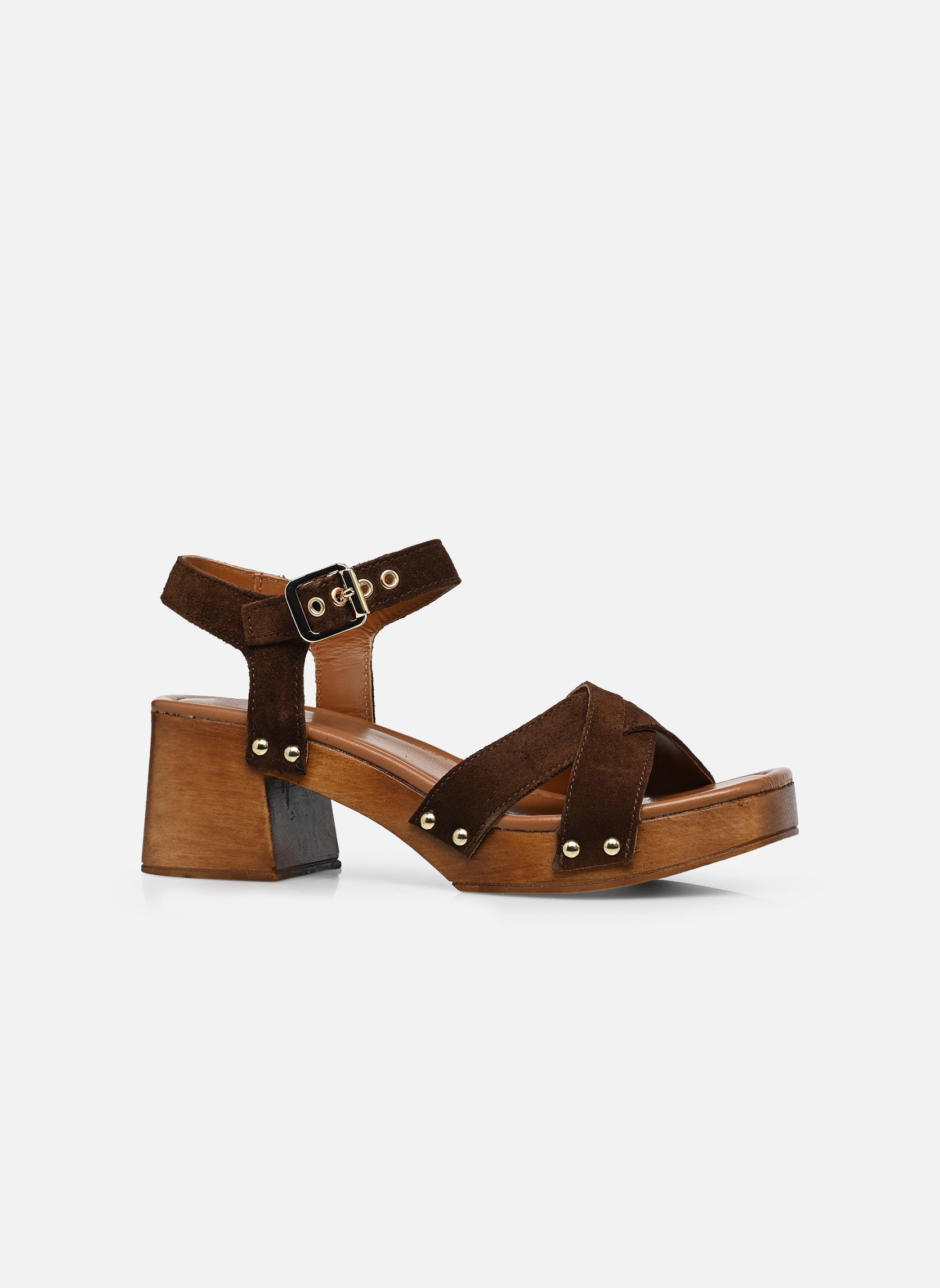 Sandalen HOSBO dames bruin Bocage Sandalen HOSBO dames bruin marron