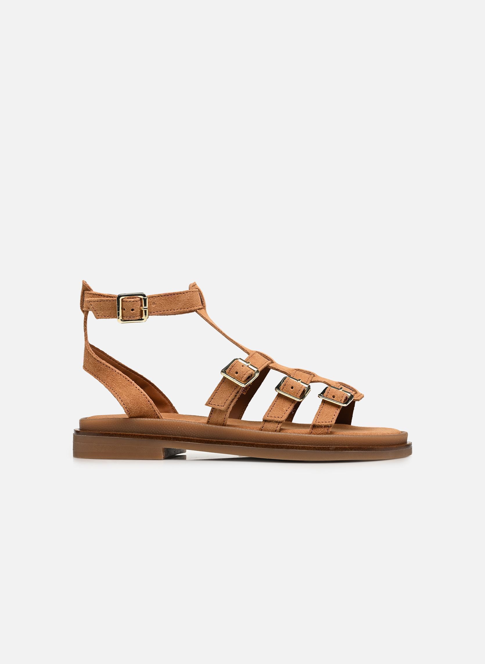 Keil- und Plateausandalen NINA damen braun Bocage Keil- und Plateausandalen NINA damen braun Camel