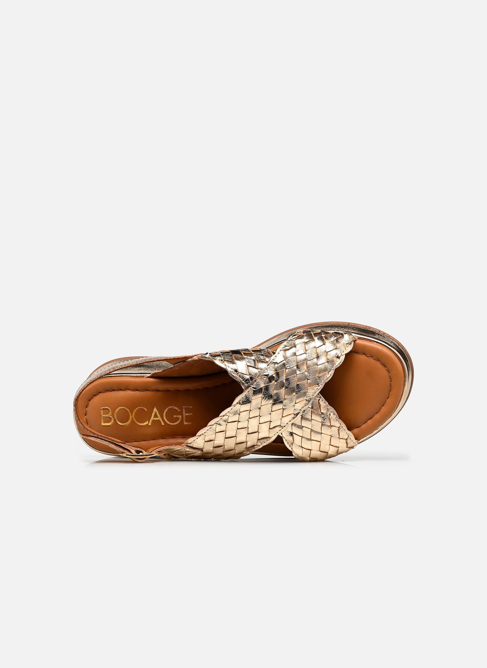 Keil- und Plateausandalen RACHELL damen gold und bronze Bocage Keil- und Plateausandalen RACHELL damen gold und bronze Or
