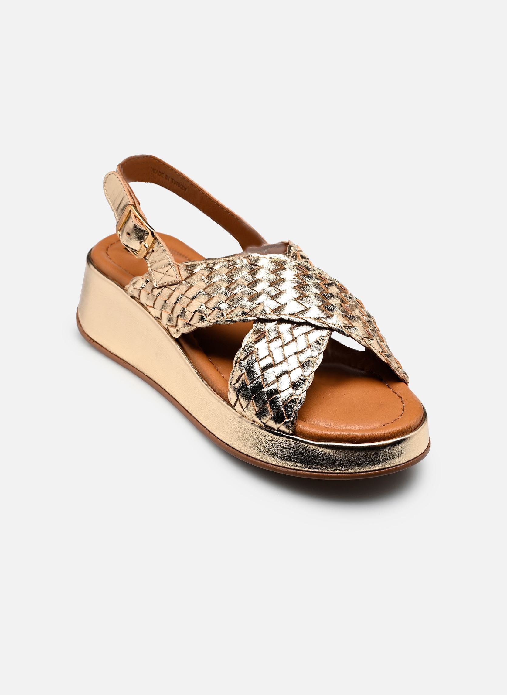 Keil- und Plateausandalen RACHELL damen gold und bronze Bocage Keil- und Plateausandalen RACHELL damen gold und bronze Or
