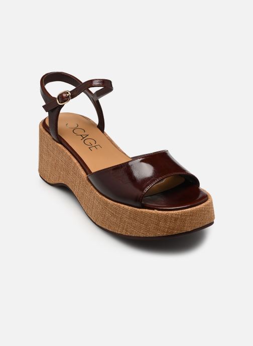 Bocage Sandales compensées et plateformes RIAD femme marron