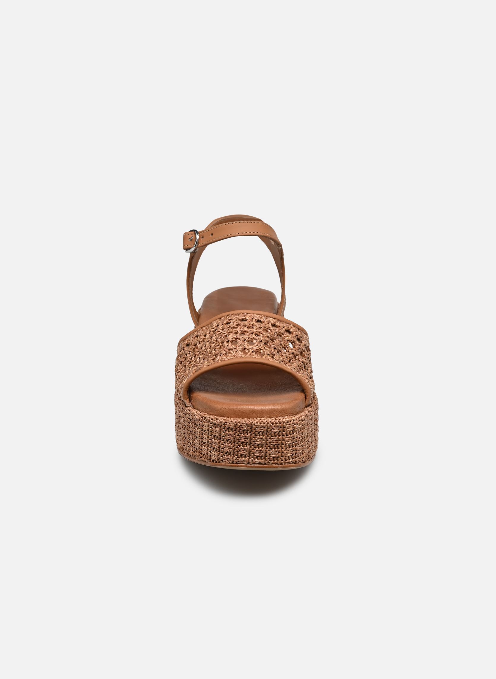 Sandales compensées et plateformes ROSALIE femme marron Bocage Sandales compensées et plateformes ROSALIE femme marron Camel