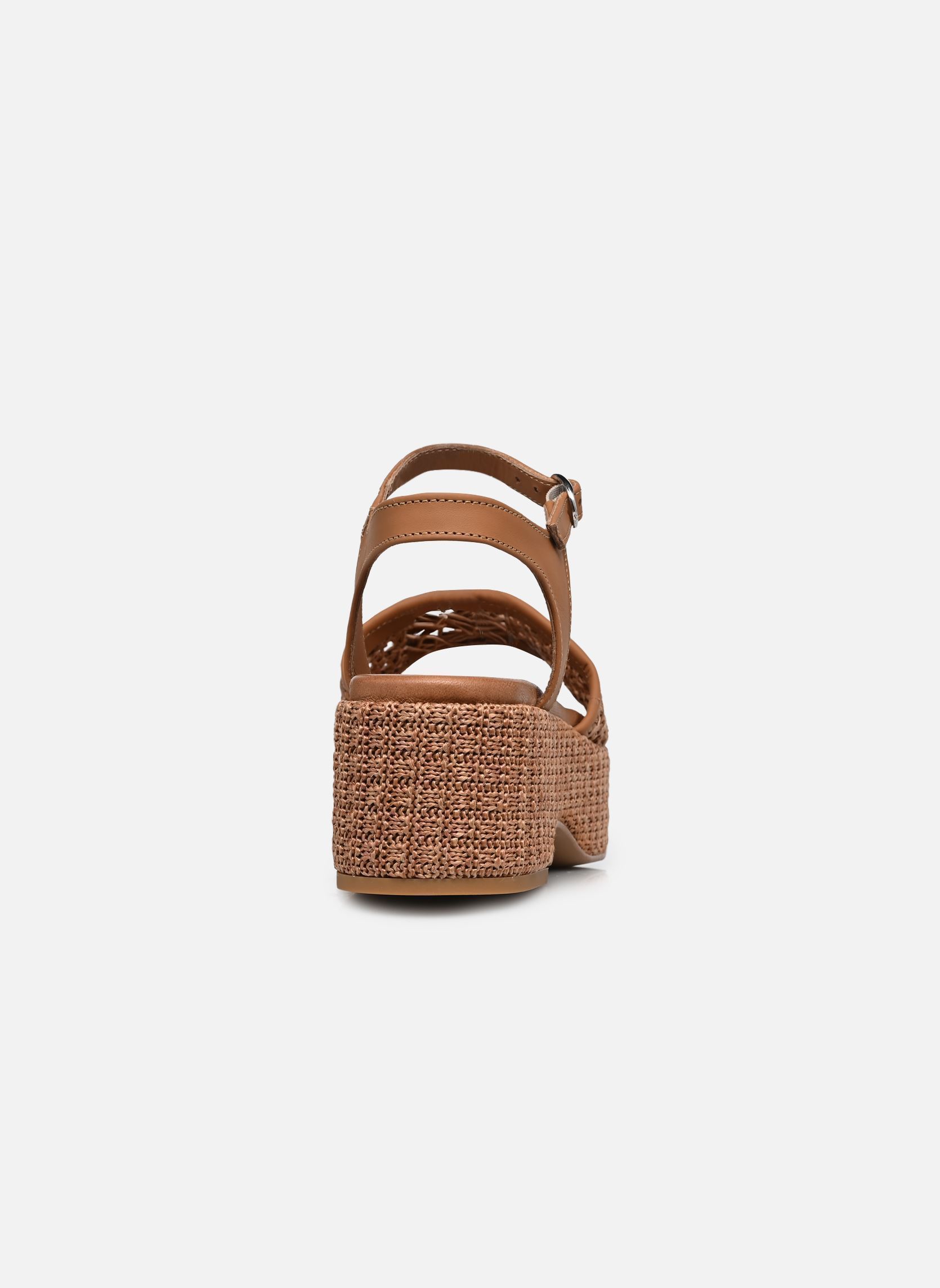 Sandales compensées et plateformes ROSALIE femme marron Bocage Sandales compensées et plateformes ROSALIE femme marron Camel