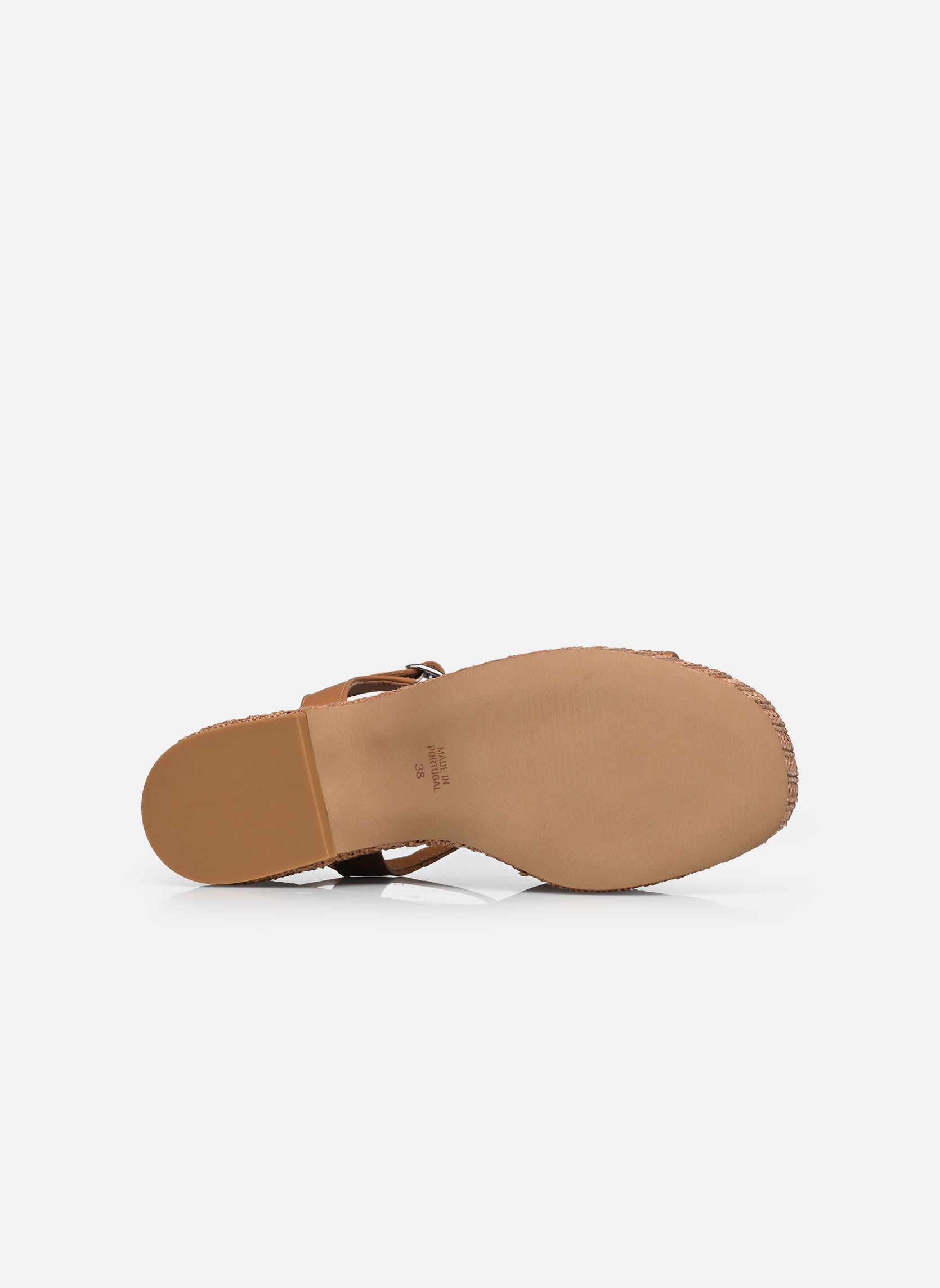 Sandales compensées et plateformes ROSALIE femme marron Bocage Sandales compensées et plateformes ROSALIE femme marron Camel