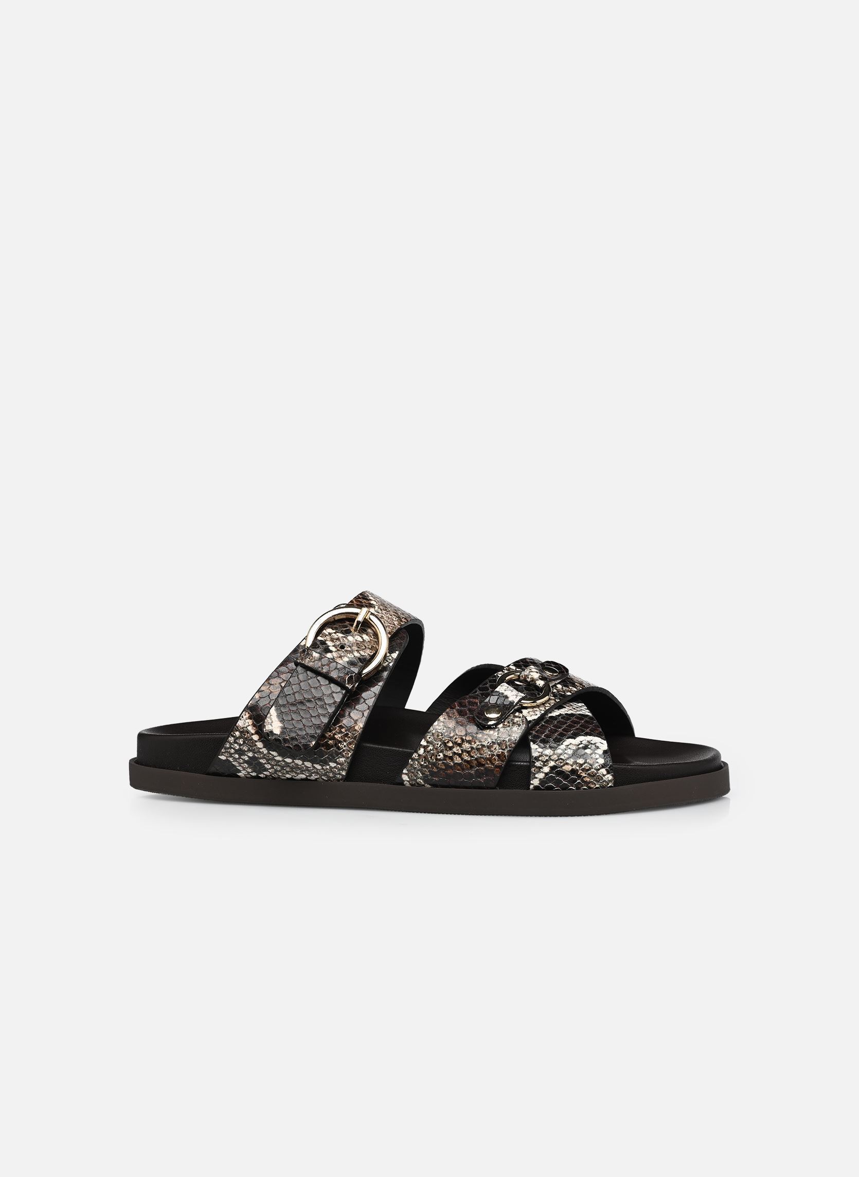 Pantoletten YARA damen braun Bocage Pantoletten YARA damen braun Python