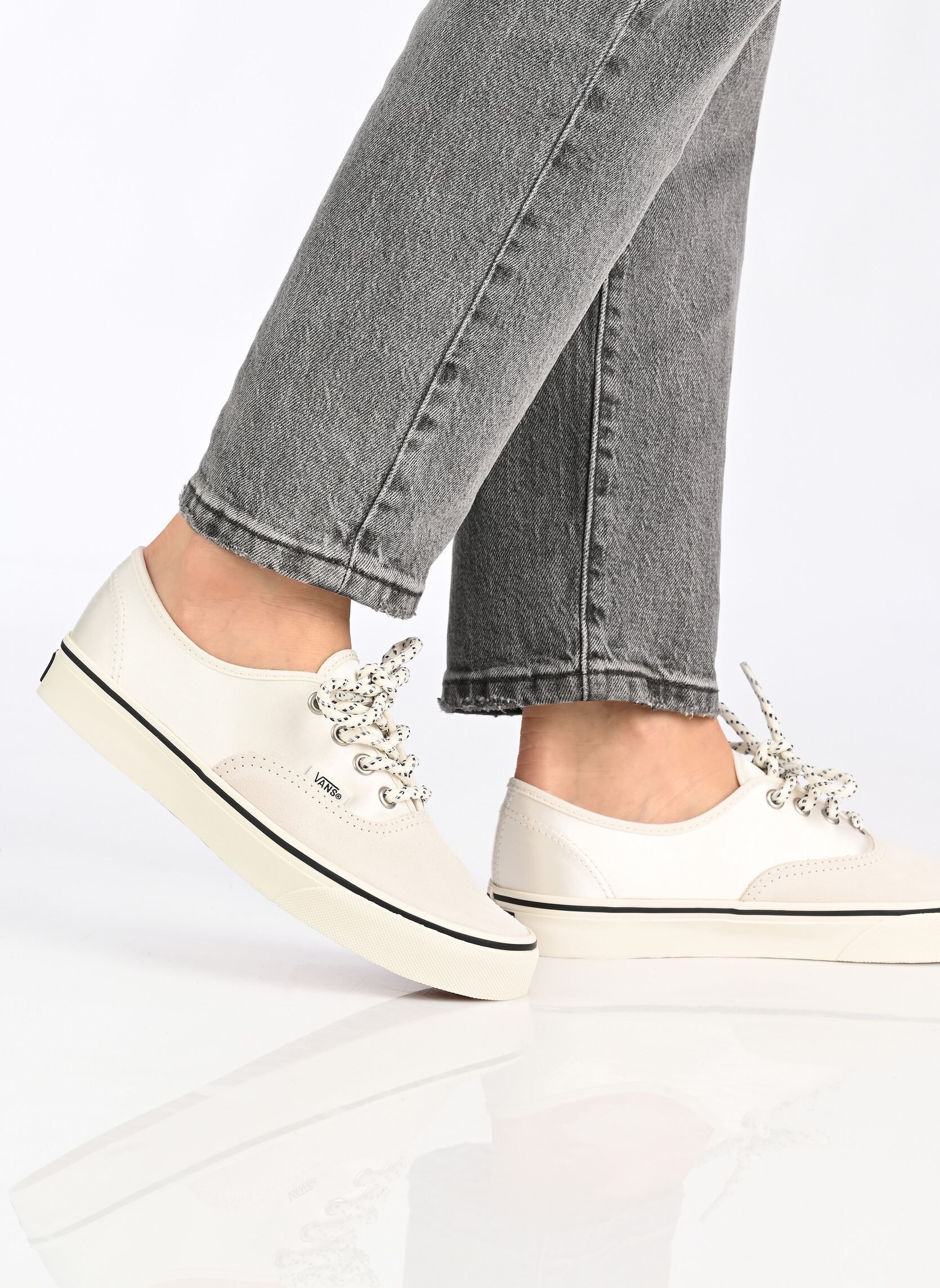 Leinen-Sneaker Authentic Satin W damen weiß Vans Leinen-Sneaker Authentic Satin W damen weiß EGRET