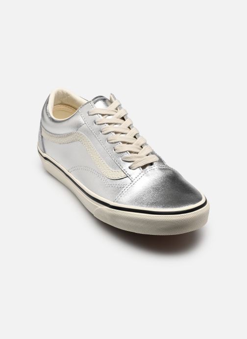 Vans Baskets toile Old Skool LTHR femme argent