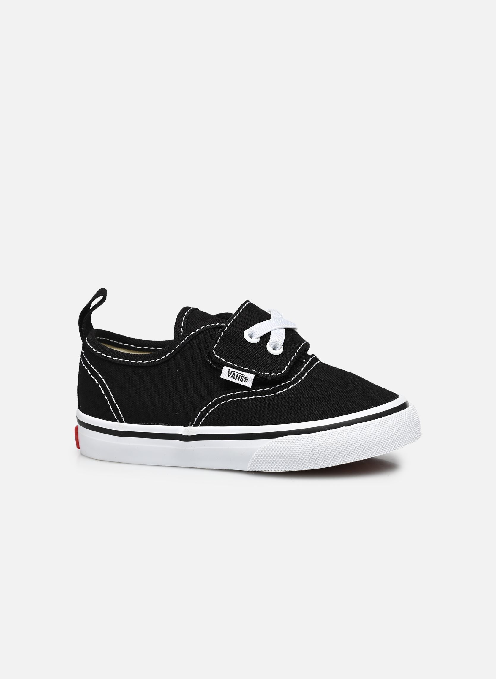 Niedrige Sneaker Authentic Elastic V jungen schwarz Vans Niedrige Sneaker Authentic Elastic V jungen schwarz BLA - BLACK