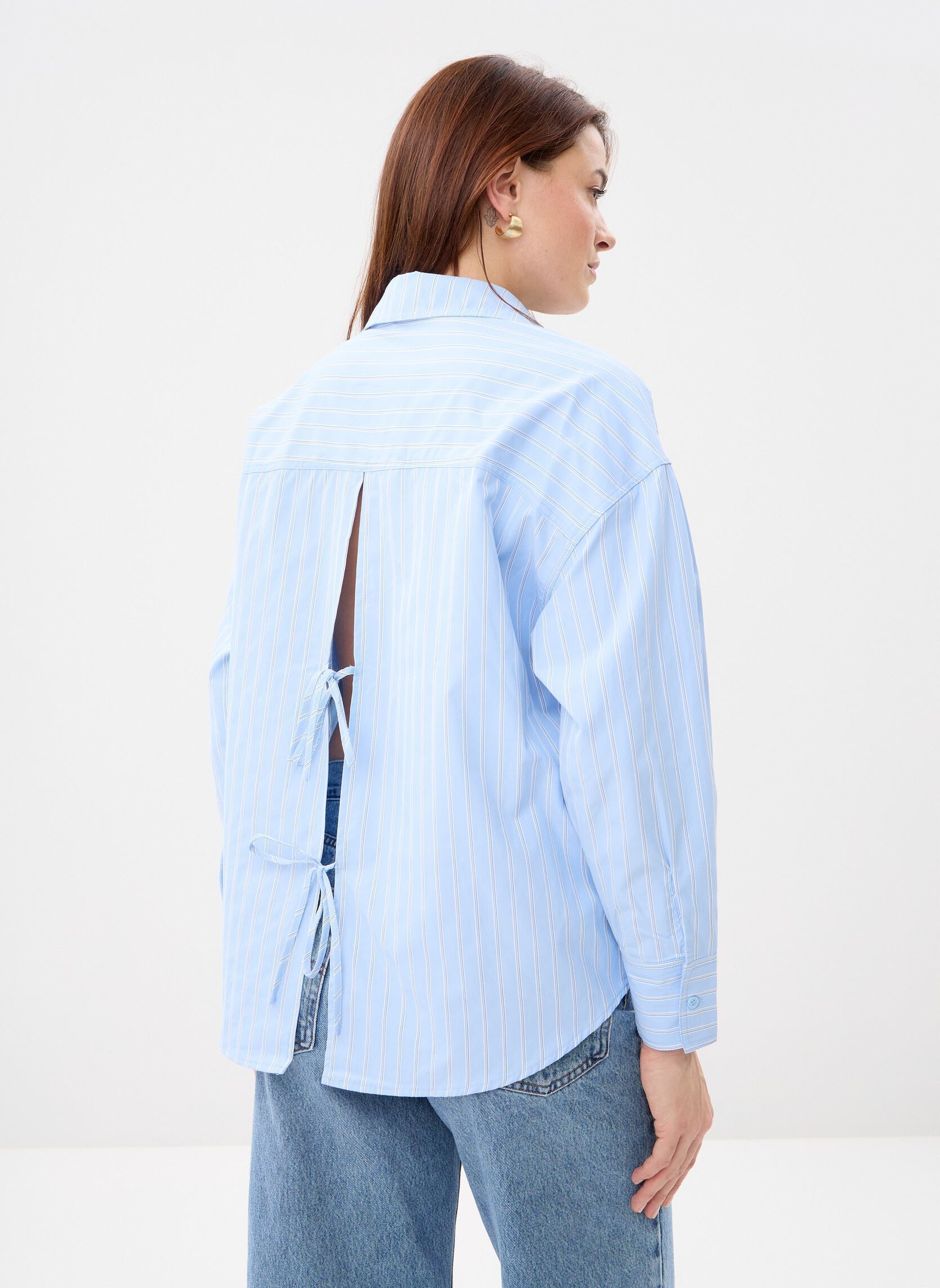 Blouses met lange mouwen Valerie dames blauw Grace & Mila Blouses met lange mouwen Valerie dames blauw BLEUET