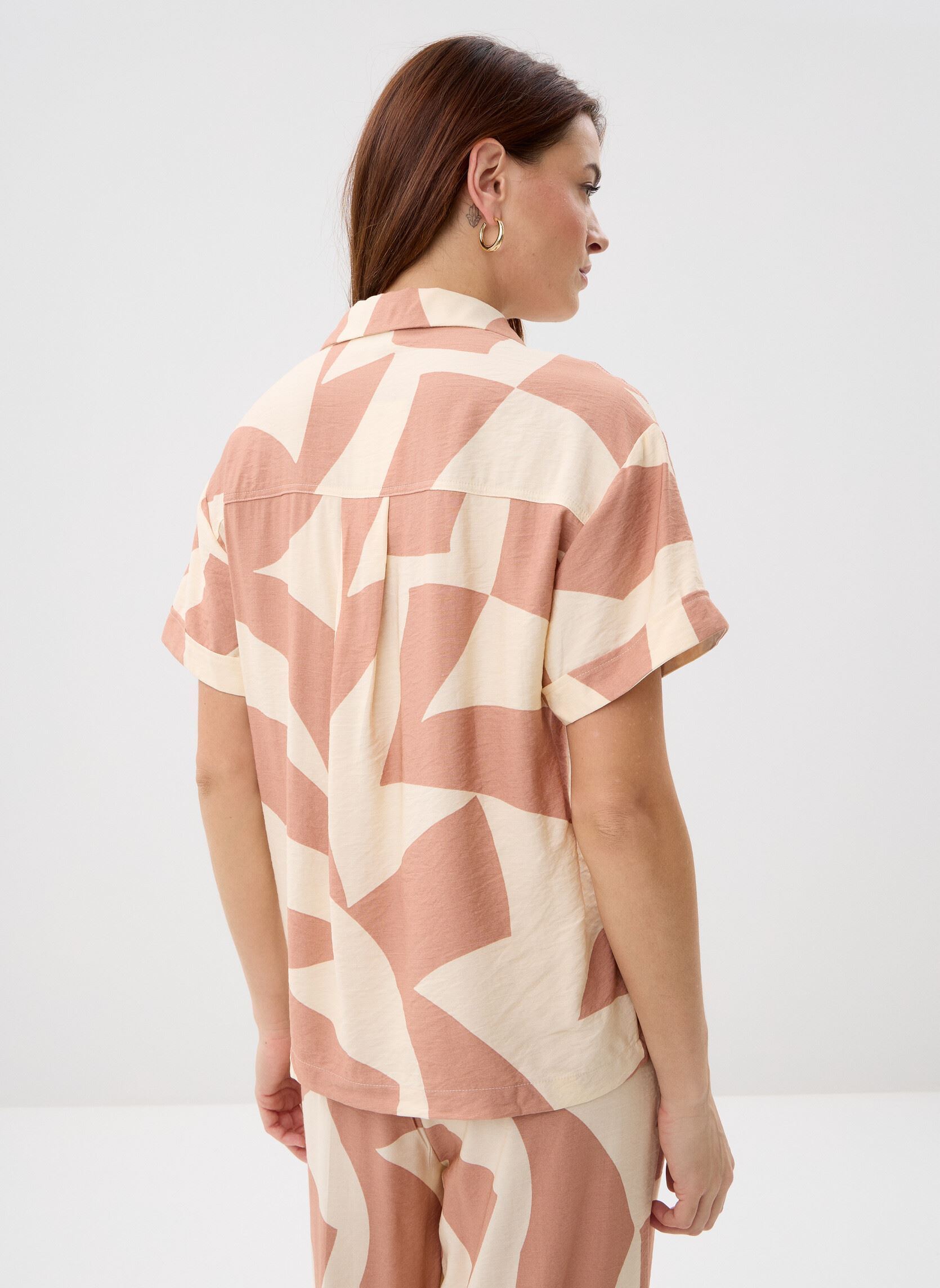 Korte mouw overhemden Veil dames bruin Grace & Mila Korte mouw overhemden Veil dames bruin Mocha