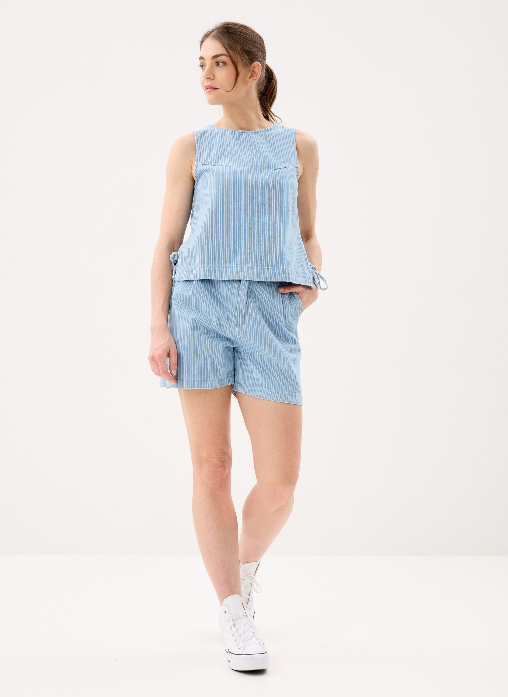 Tops Vendome dames wit Grace & Mila Tops Vendome dames wit Striped_Blue