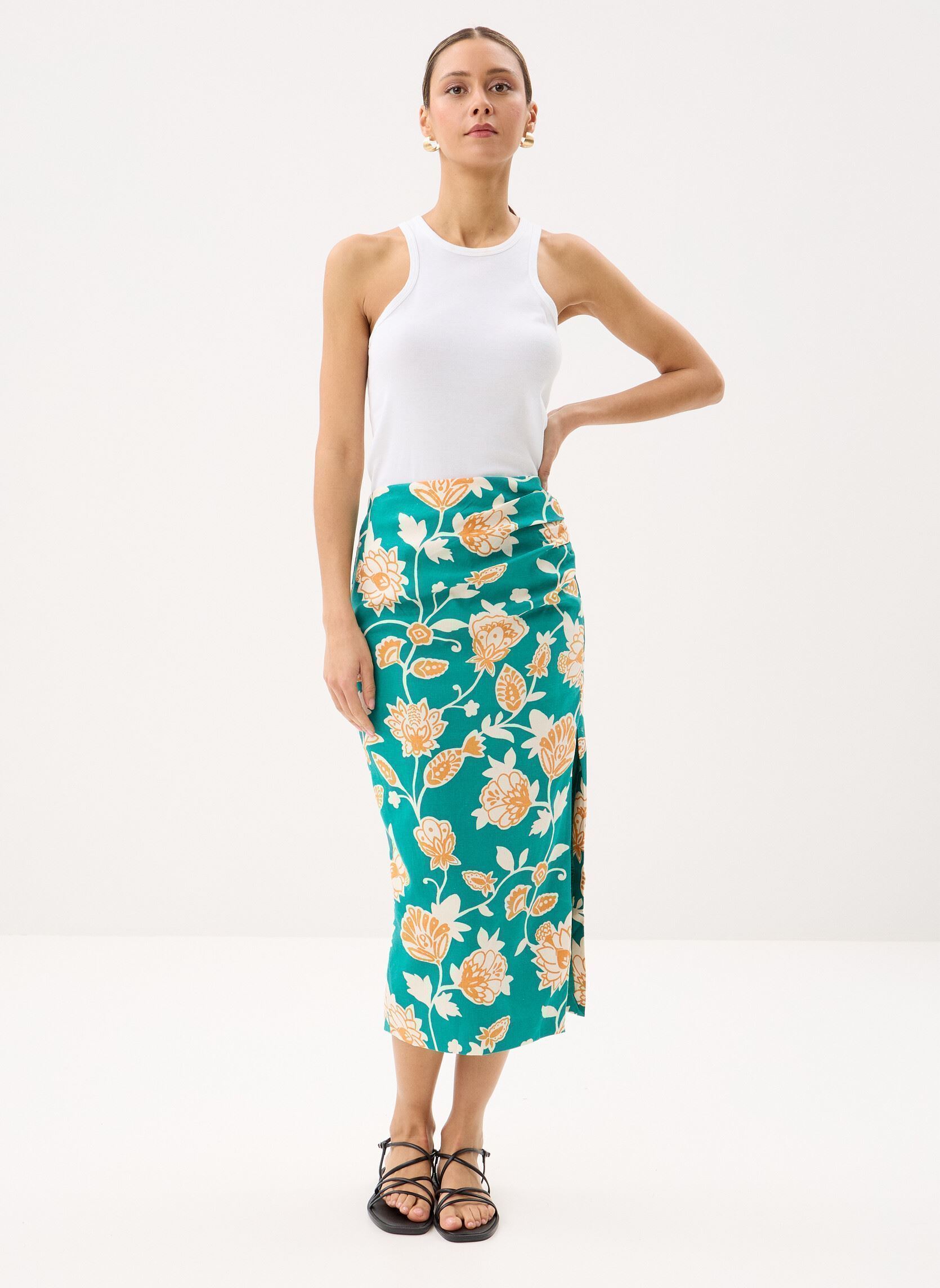 Jupes longues Valandra femme vert Grace & Mila Jupes longues Valandra femme vert Vert