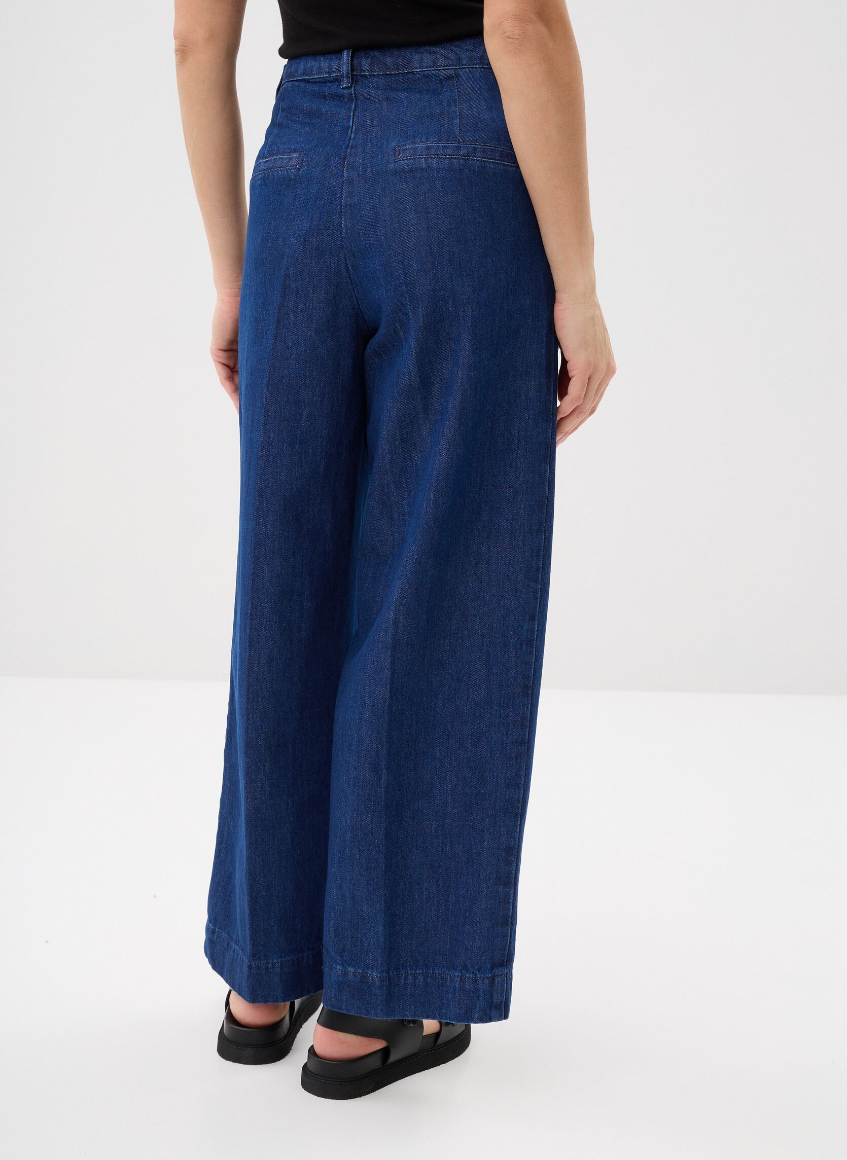 Rechte broeken Vienne dames blauw Grace & Mila Rechte broeken Vienne dames blauw Medium_Blue