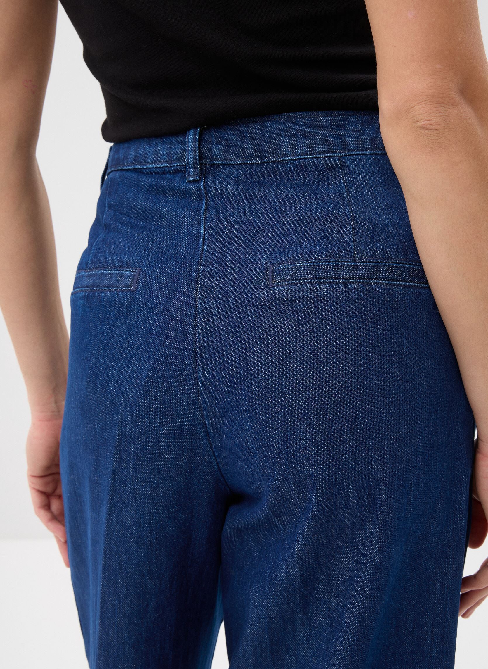 Rechte broeken Vienne dames blauw Grace & Mila Rechte broeken Vienne dames blauw Medium_Blue