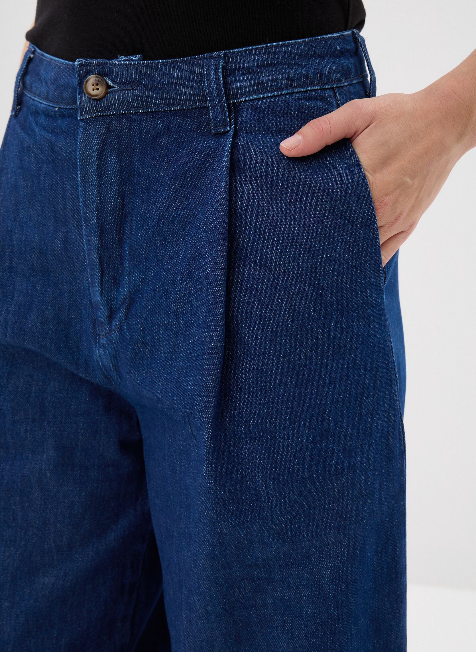 Rechte broeken Vienne dames blauw Grace & Mila Rechte broeken Vienne dames blauw Medium_Blue
