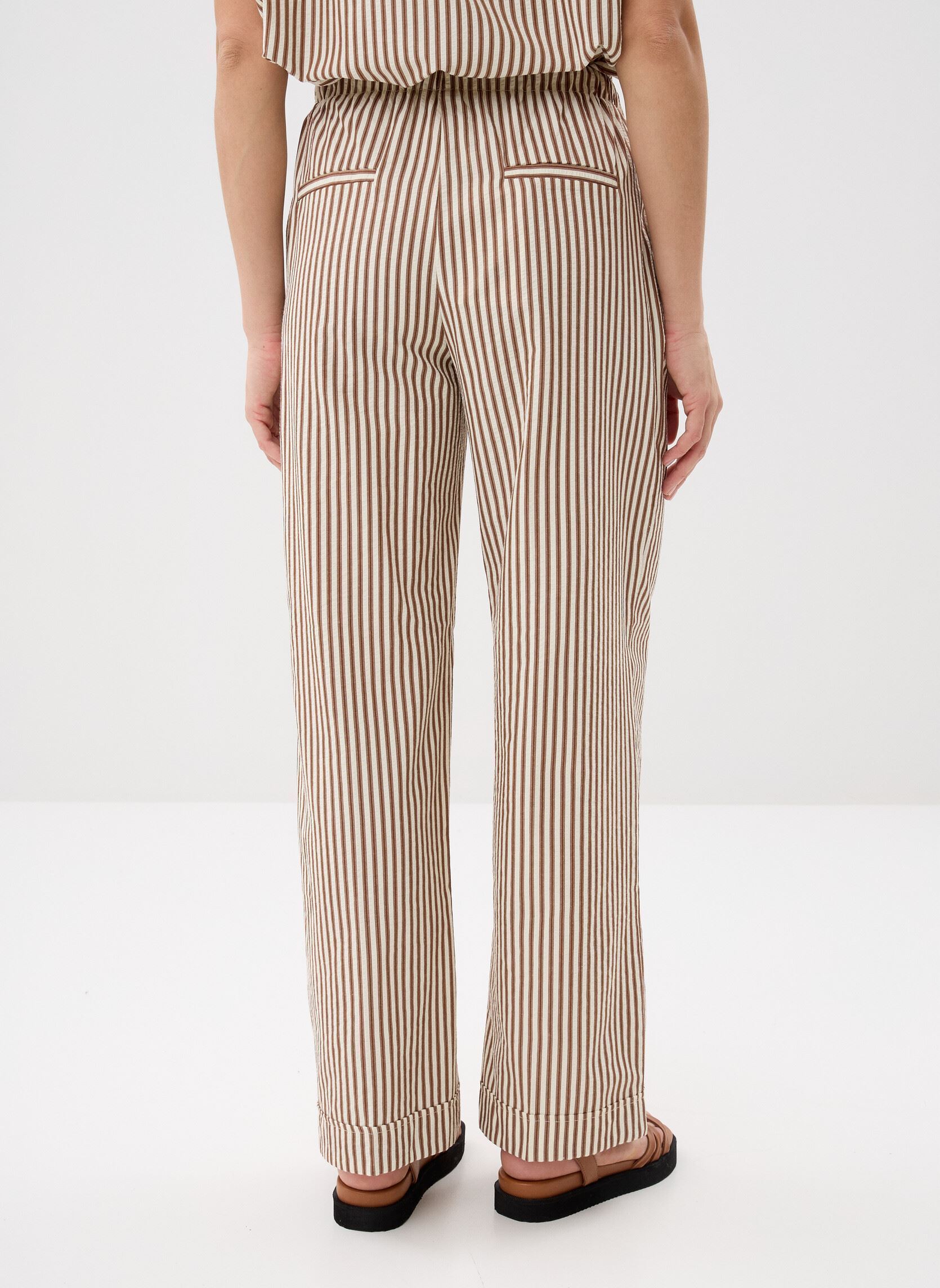 Rechte broeken Volute dames bruin Grace & Mila Rechte broeken Volute dames bruin Mocha