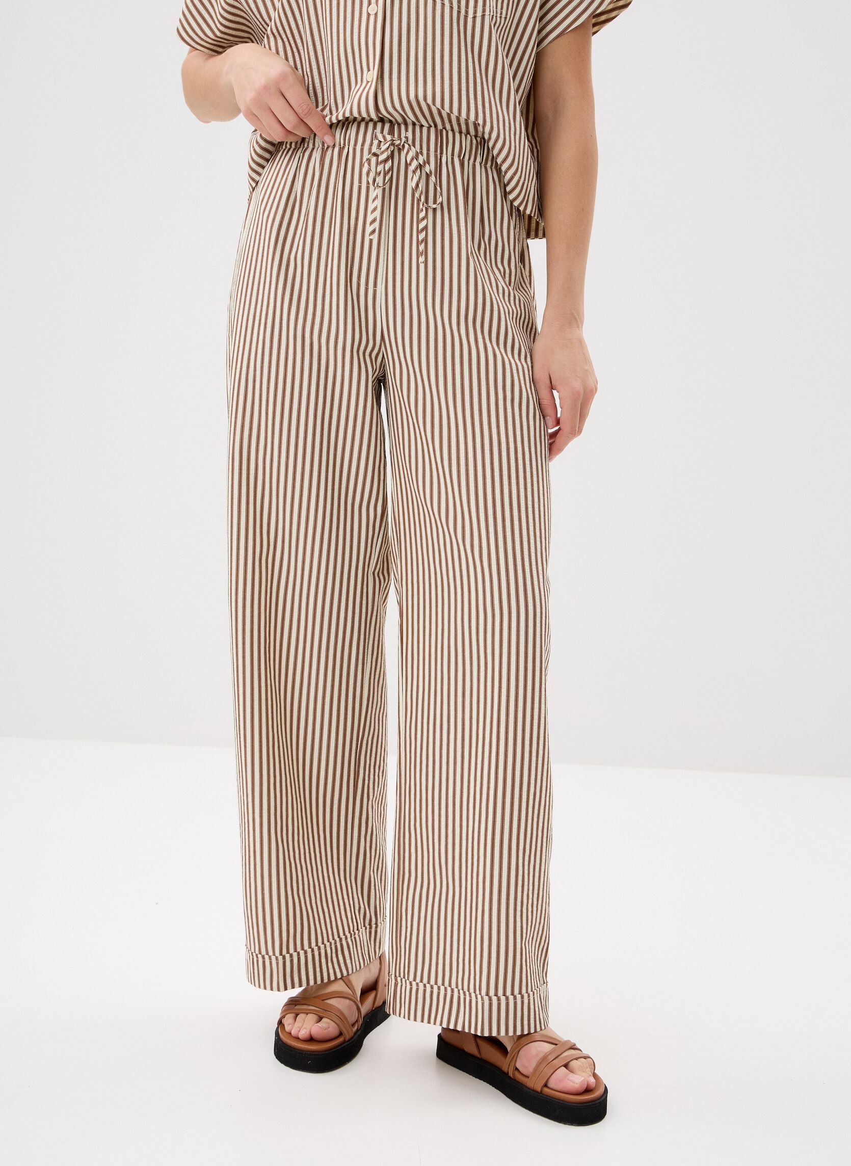 Rechte broeken Volute dames bruin Grace & Mila Rechte broeken Volute dames bruin Mocha