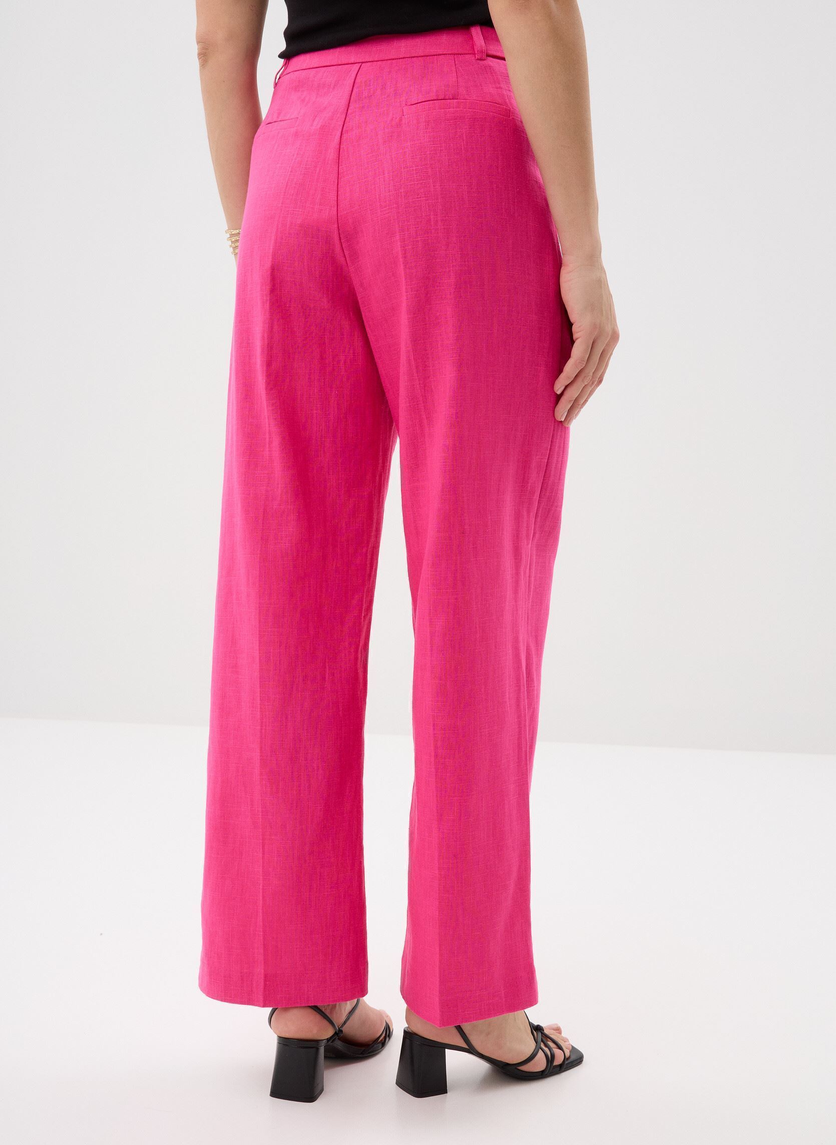 Rechte broeken Vanelis dames roze Grace & Mila Rechte broeken Vanelis dames roze Fuchsia