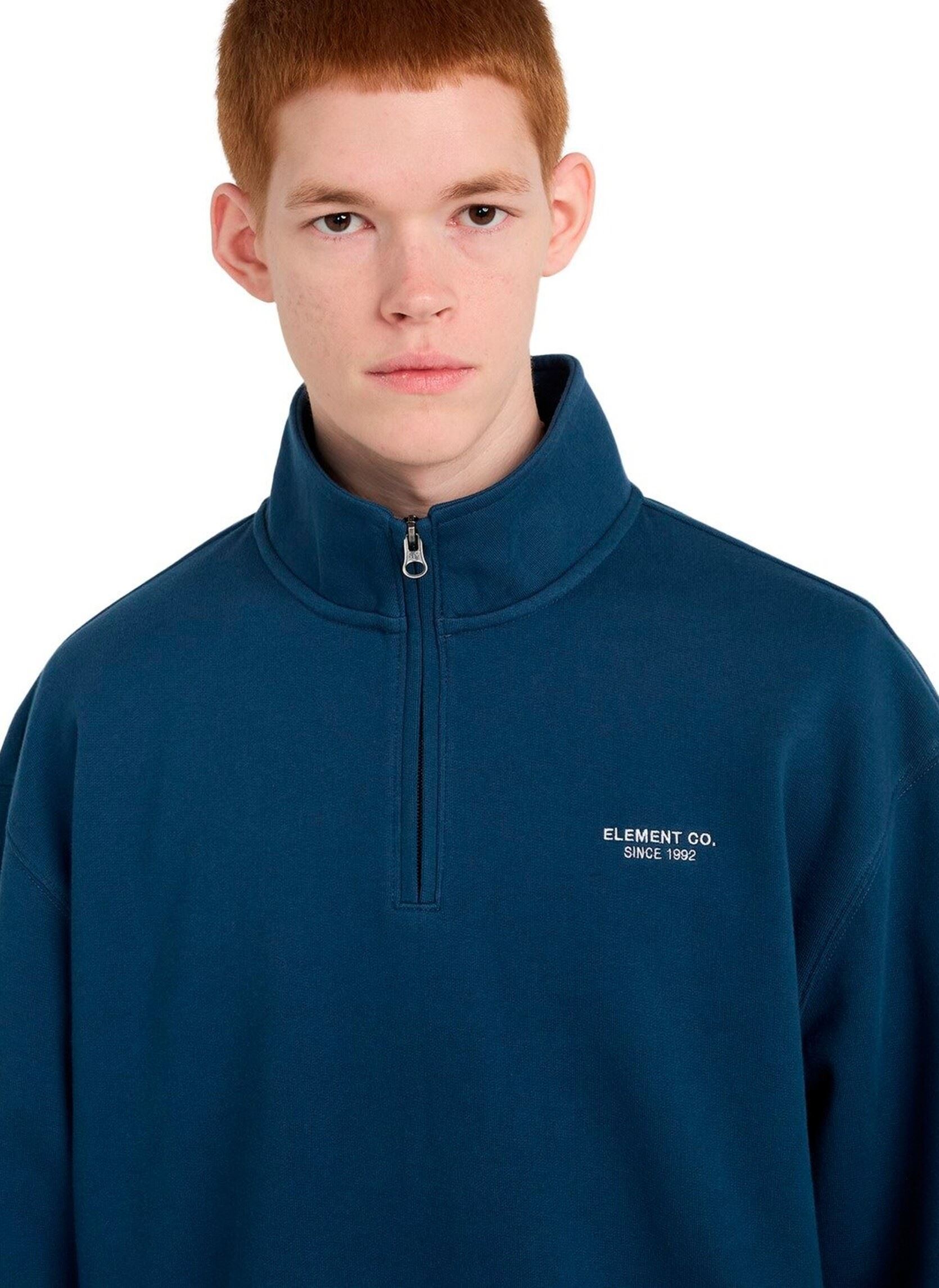 Sweaters met rits Element Co Emb Quarter Zip heren blauw Element Sweaters met rits Element Co Emb Quarter Zip heren blauw DARK DENIM