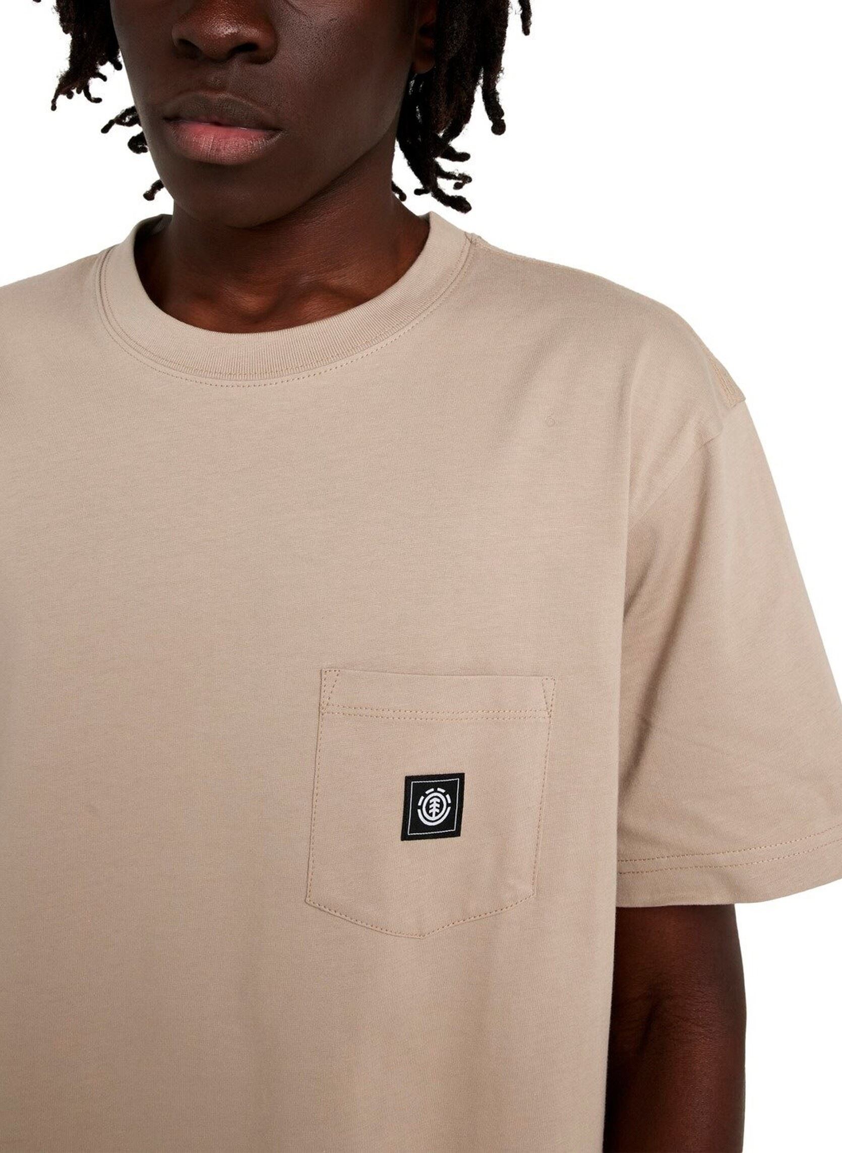 Tee-shirts manches courtes Icon Label Pocket Ss homme beige Element Tee-shirts manches courtes Icon Label Pocket Ss homme beige ALUMINUM