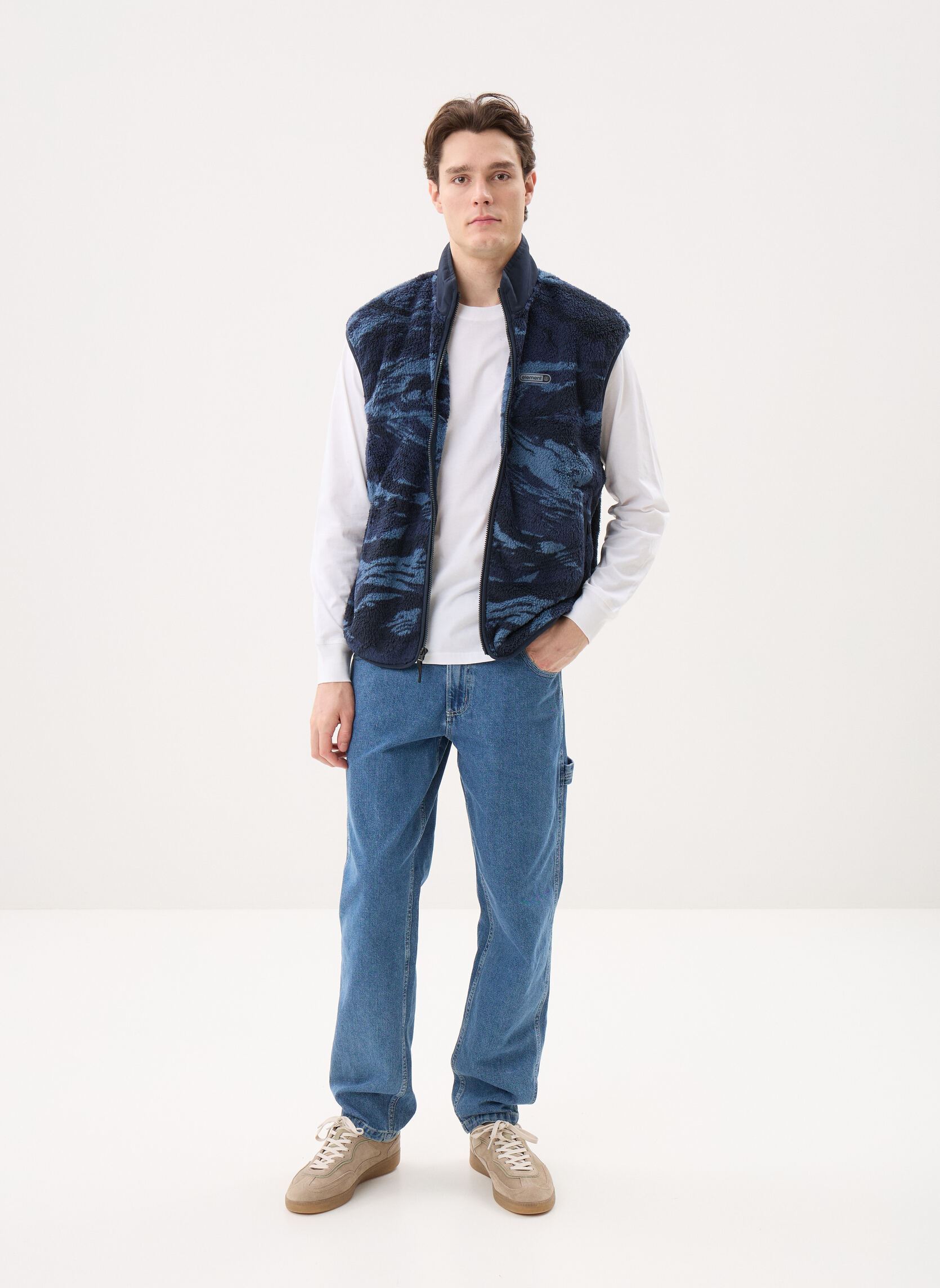 Vestes Classic Sherpa Vest homme bleu Element Vestes Classic Sherpa Vest homme bleu SPIRIT CAMO BLUE