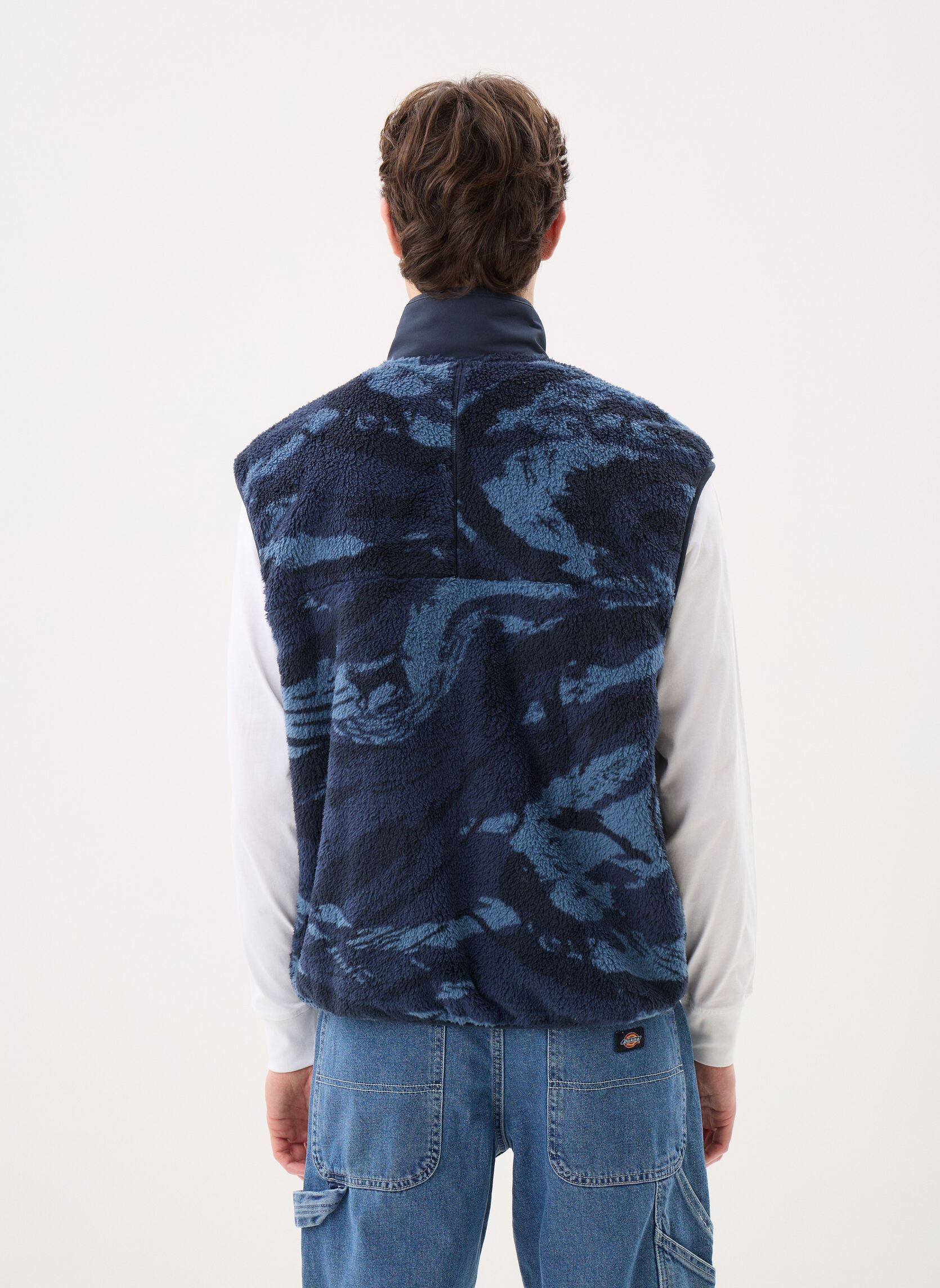 Vestes Classic Sherpa Vest homme bleu Element Vestes Classic Sherpa Vest homme bleu SPIRIT CAMO BLUE