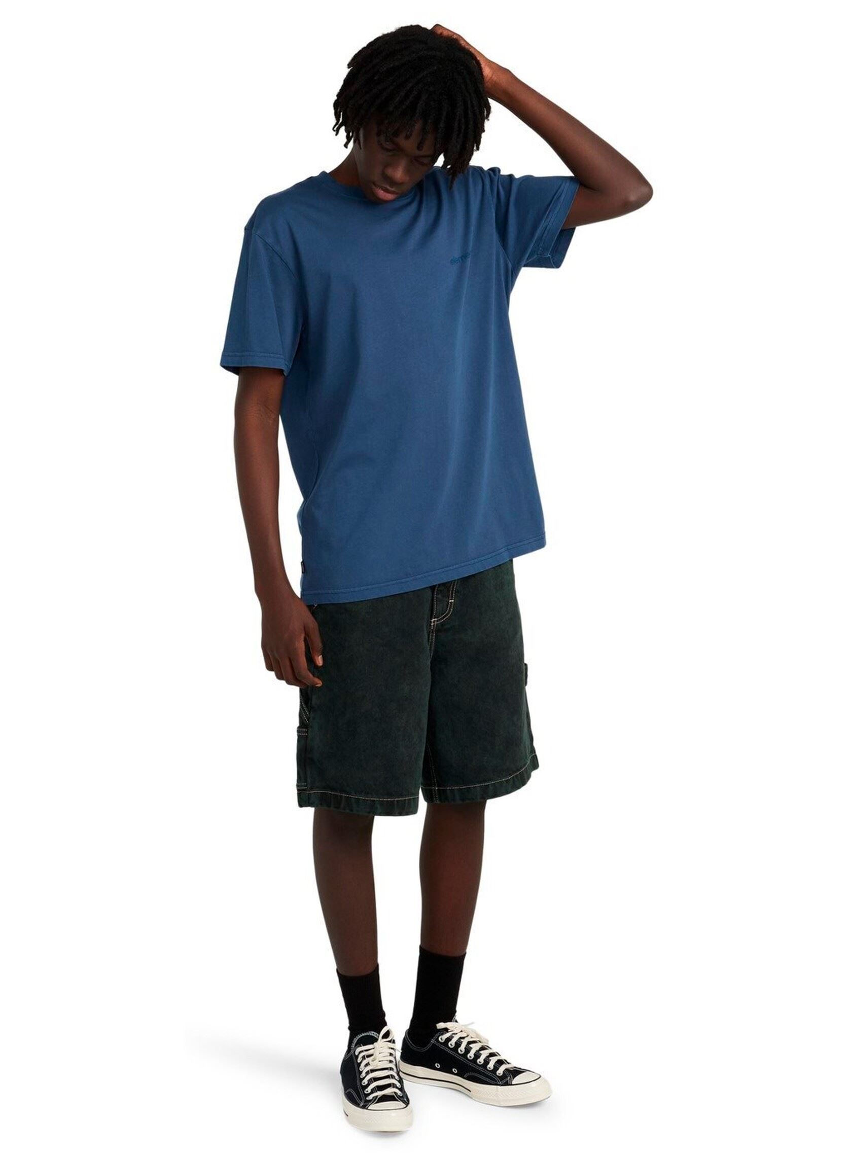 T-shirts met korte mouwen Lowcase Pigment Ss heren blauw Element T-shirts met korte mouwen Lowcase Pigment Ss heren blauw DARK DENIM