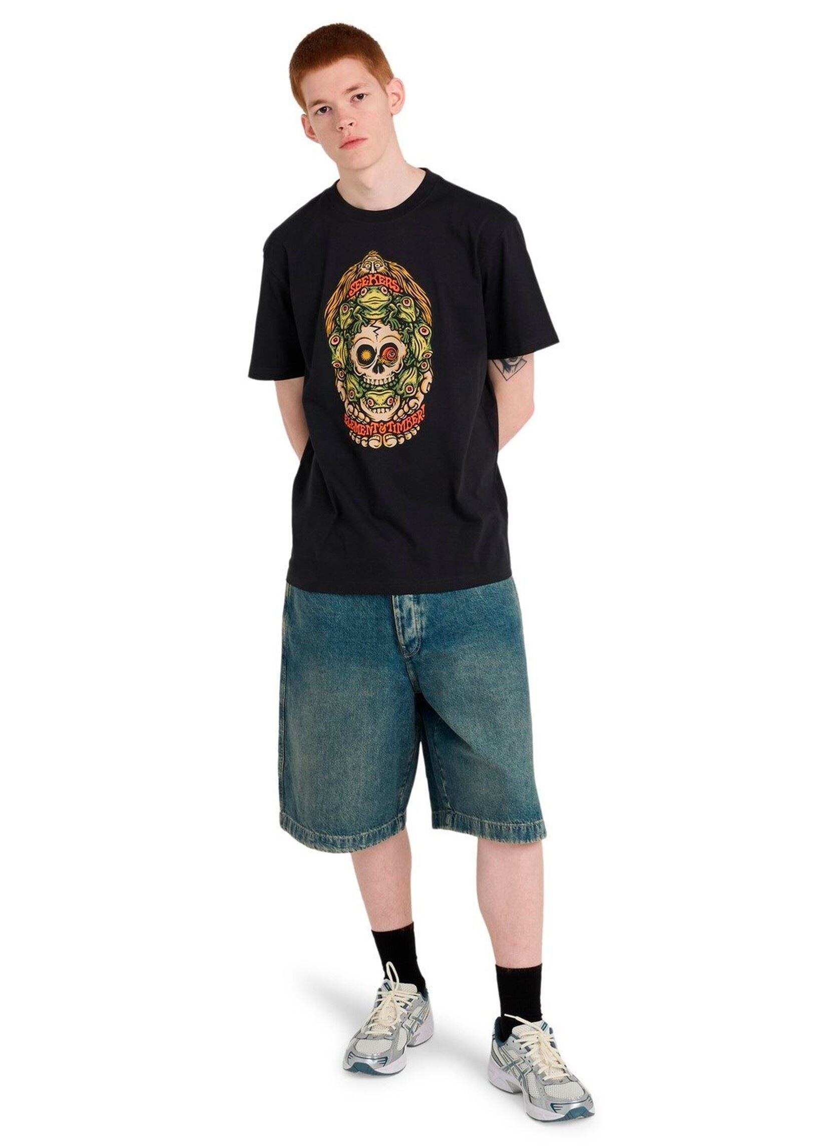 Kurzarm-T-Shirts Timber Orbit Ss herren schwarz Element Kurzarm-T-Shirts Timber Orbit Ss herren schwarz OFF BLACK