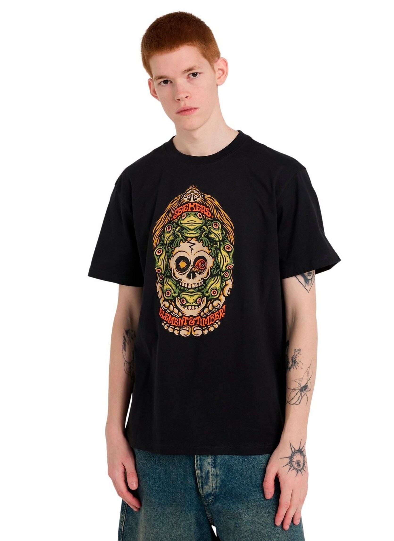 Kurzarm-T-Shirts Timber Orbit Ss herren schwarz Element Kurzarm-T-Shirts Timber Orbit Ss herren schwarz OFF BLACK