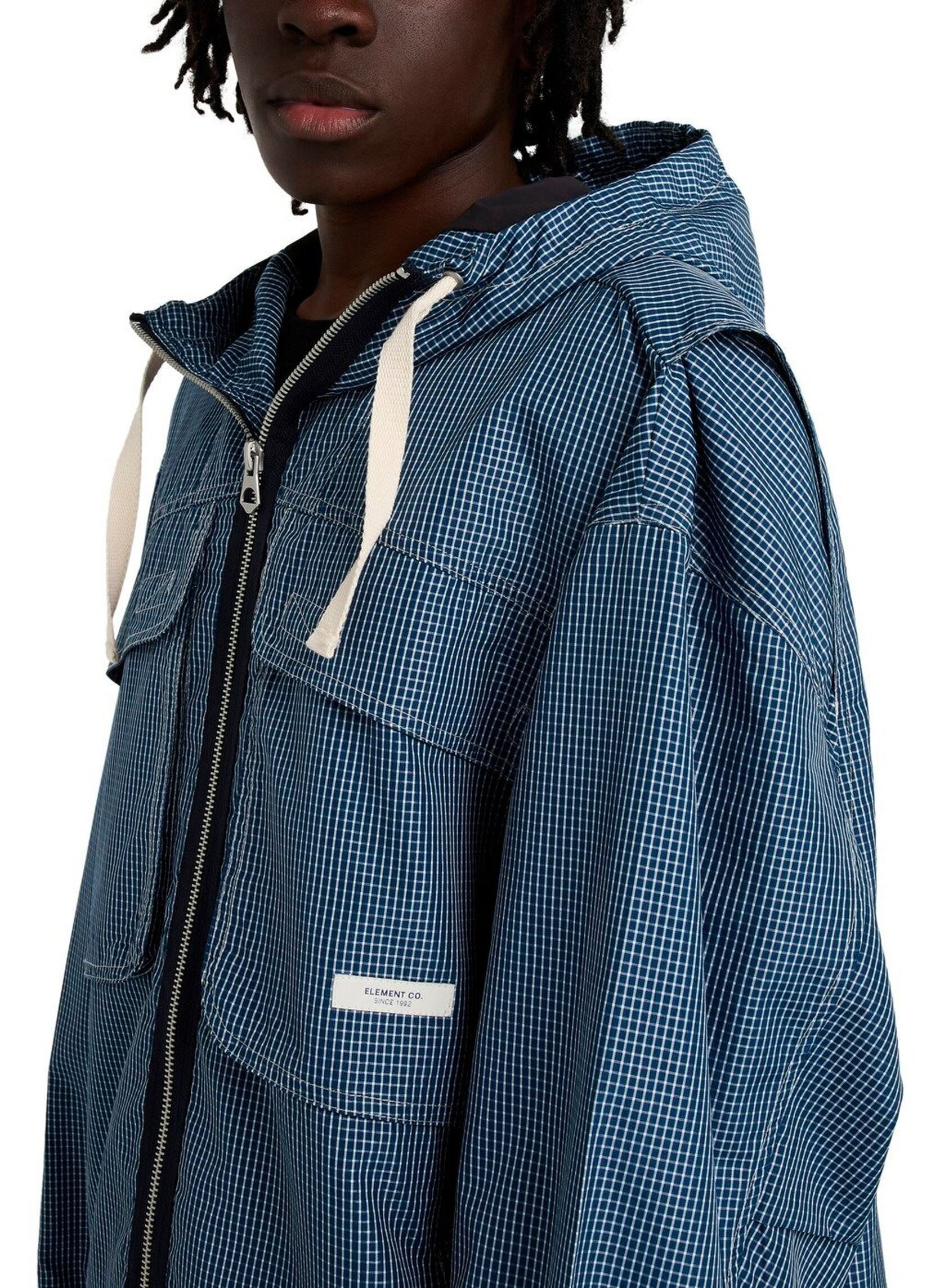 Parkas Gingham Hooded Jacket homme bleu Element Parkas Gingham Hooded Jacket homme bleu GINGHAM CHECKS